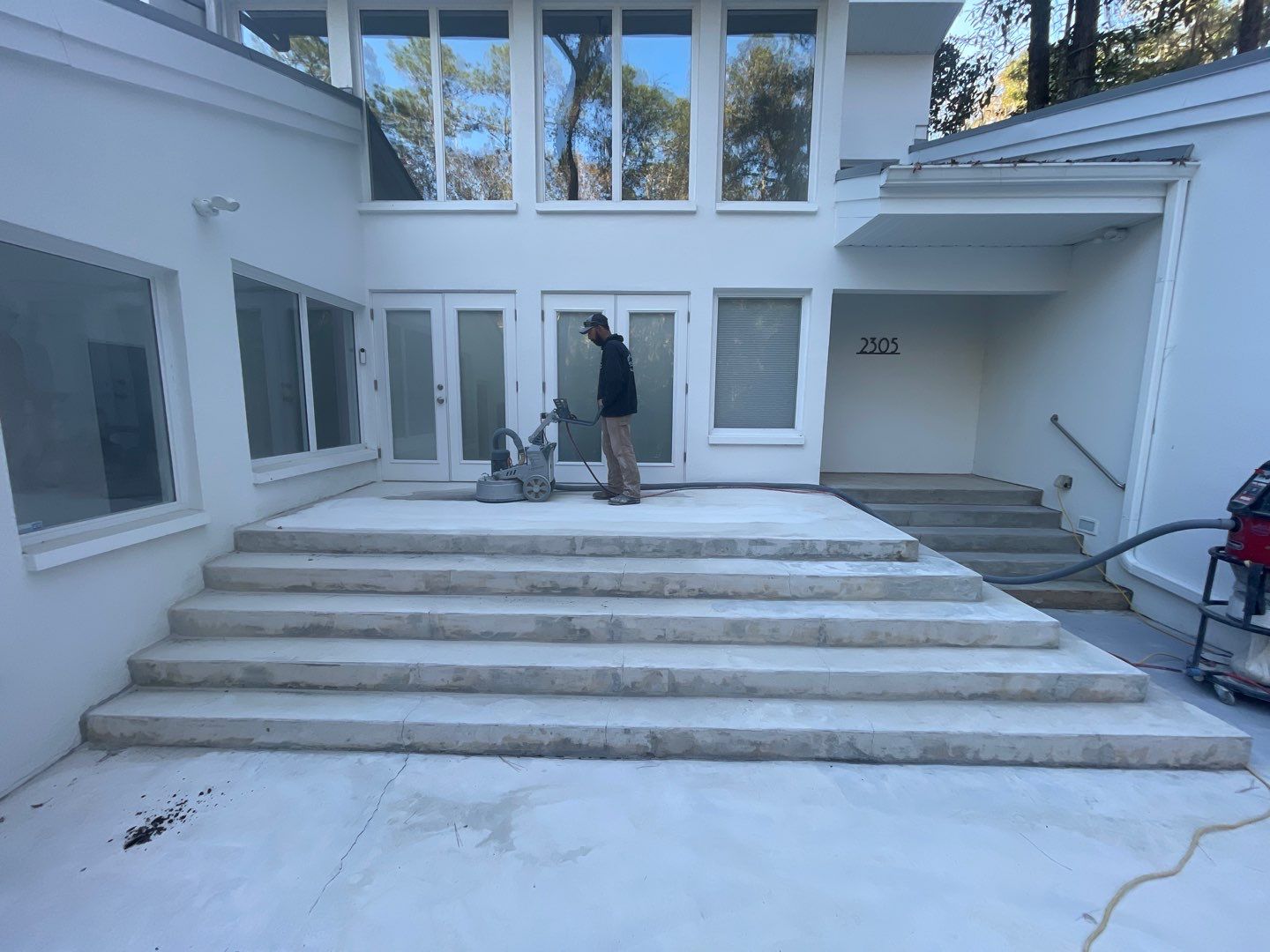 Entry and Garage in Gainesville, FL inSlate Stone by Cross Creek Concrete Coatings