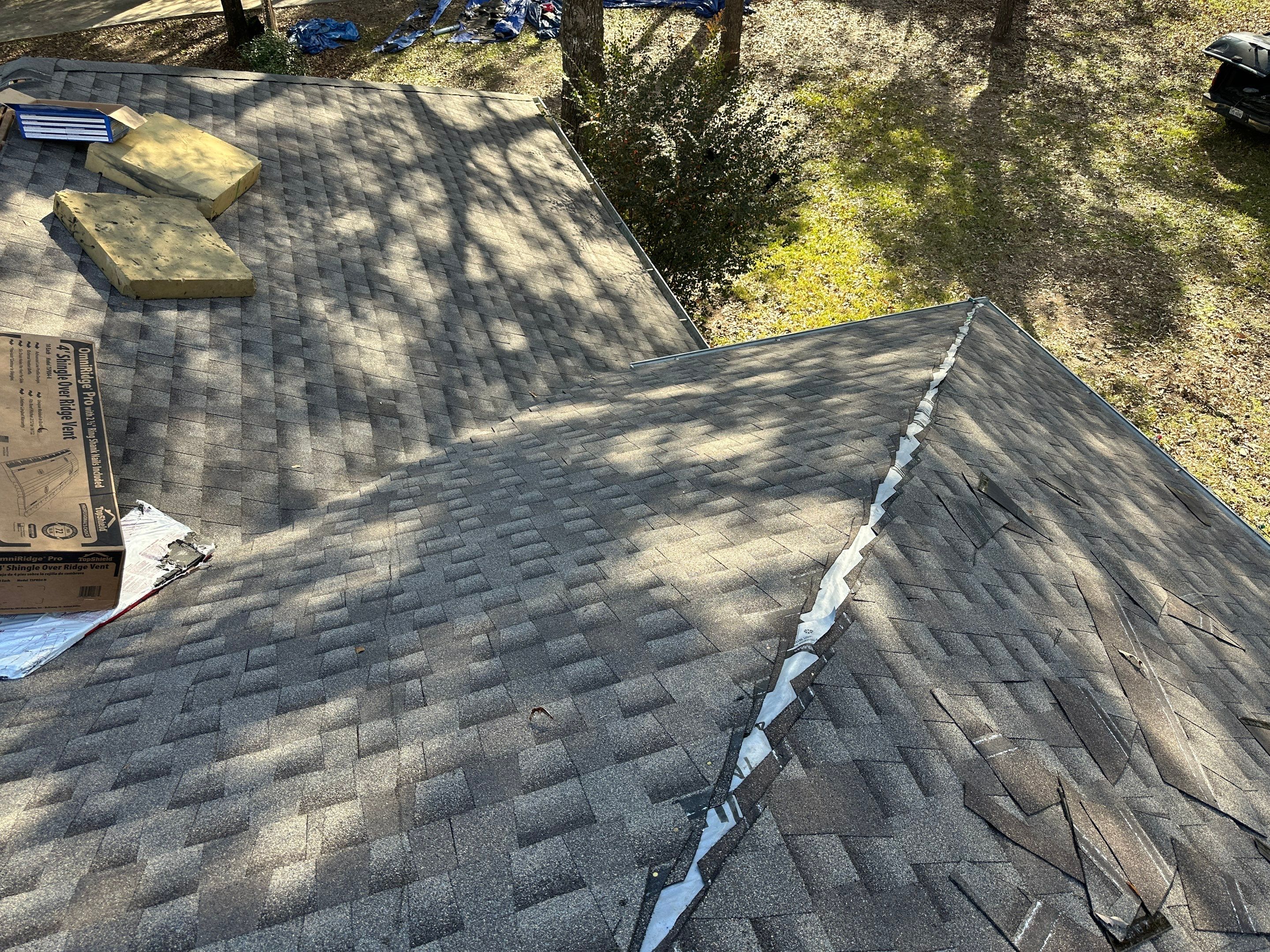 Residential Roofing Installation using GAF Timberline HDZ in Montgomery by Core Four Roofing