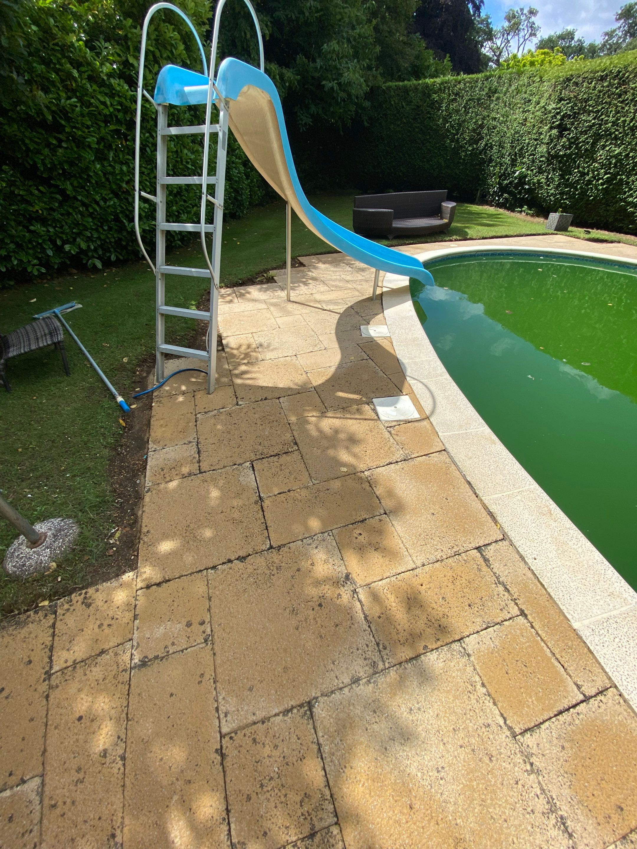 Exterior Clean - Roof - Pool  using Mosmatic FSC and Biocide by Ges Exterior Cleaning ltd