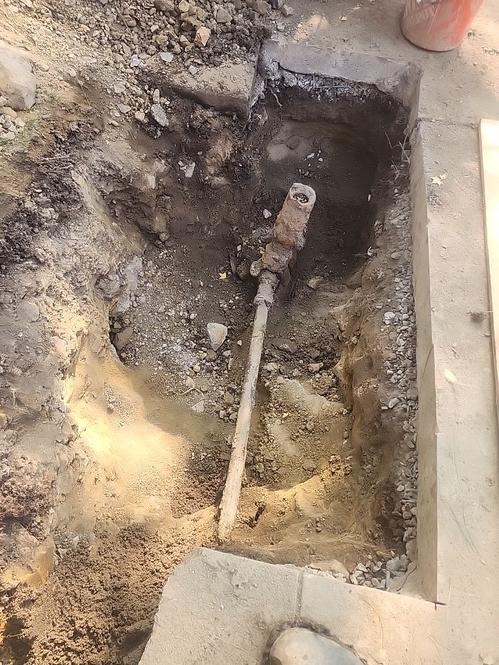 Replace failed gas line from gas connection at street to new meter by Sureway Comfort John Wilcox Plumbing Heating Cooling