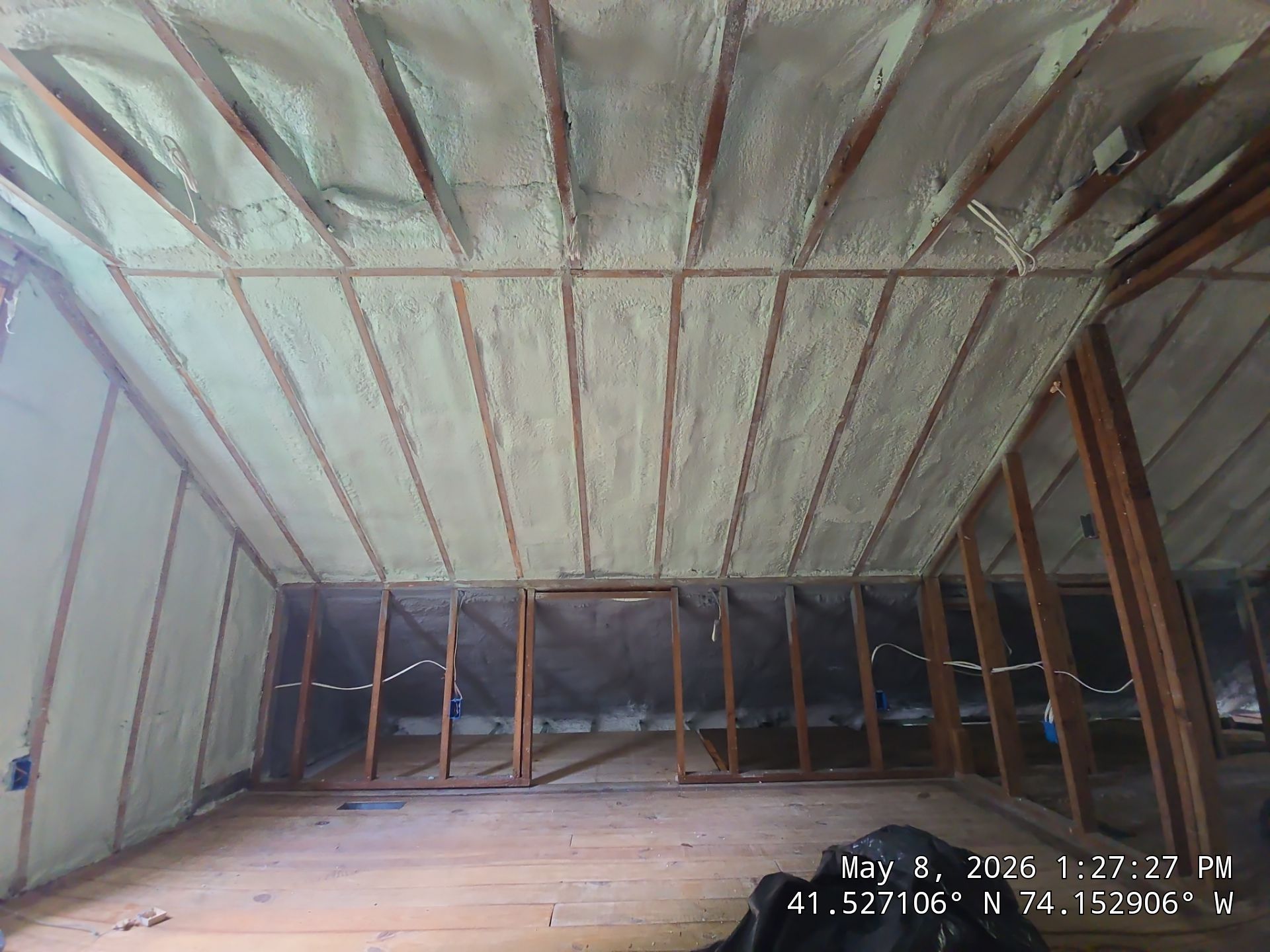 Attic Insulation using Closed Cell Spray Foam by NYS Foam & Energy