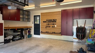 Custom Garage Storage and Slatwall Installation in Prairie Village
