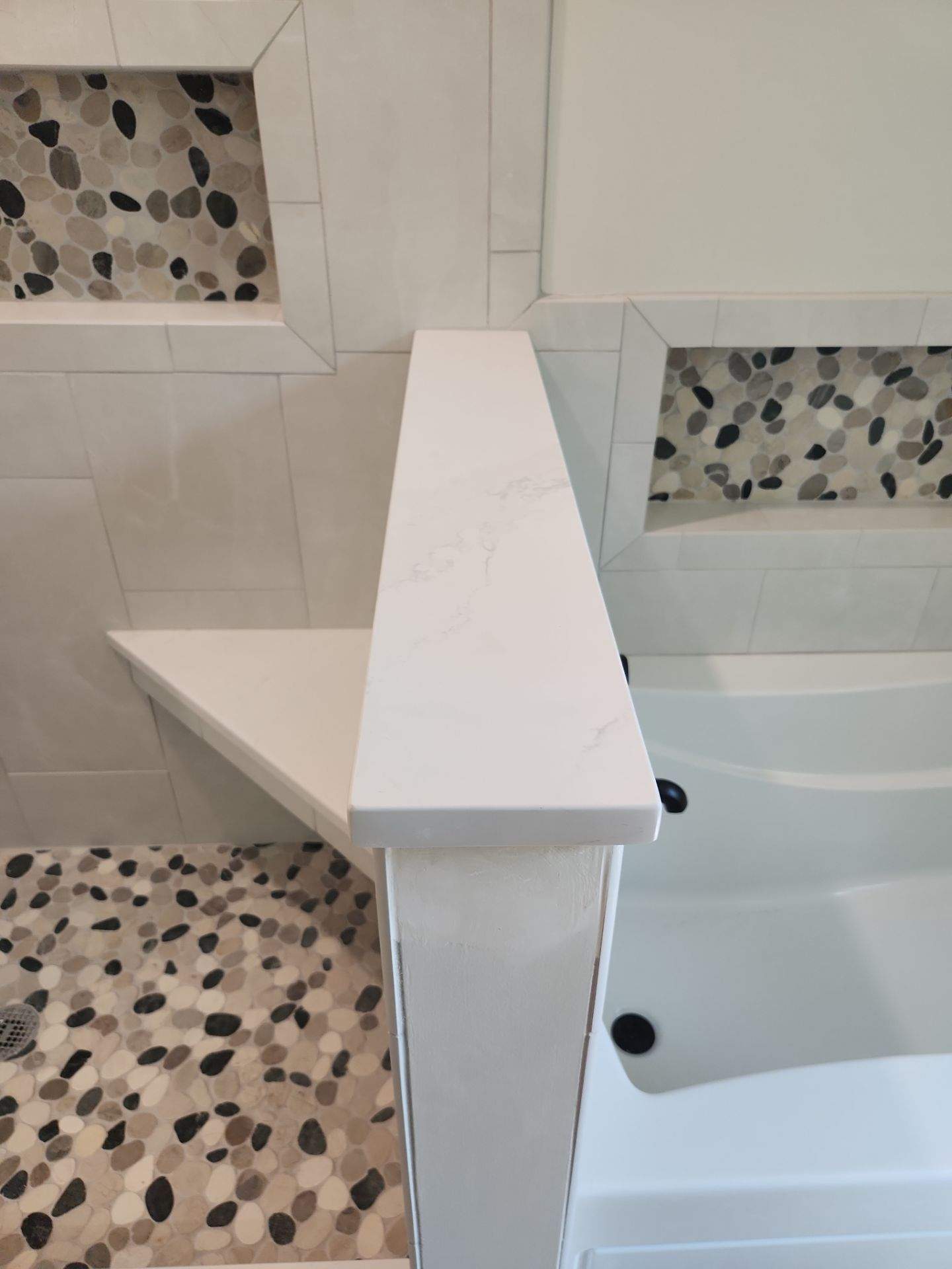 Frameless Shower Enclosure w/Header Bar by Cheshire Glass Company