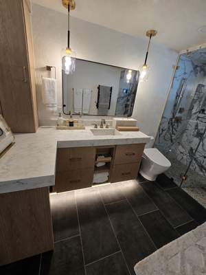 Boerne Master Bathroom Remodel with Custom Walk-In Shower