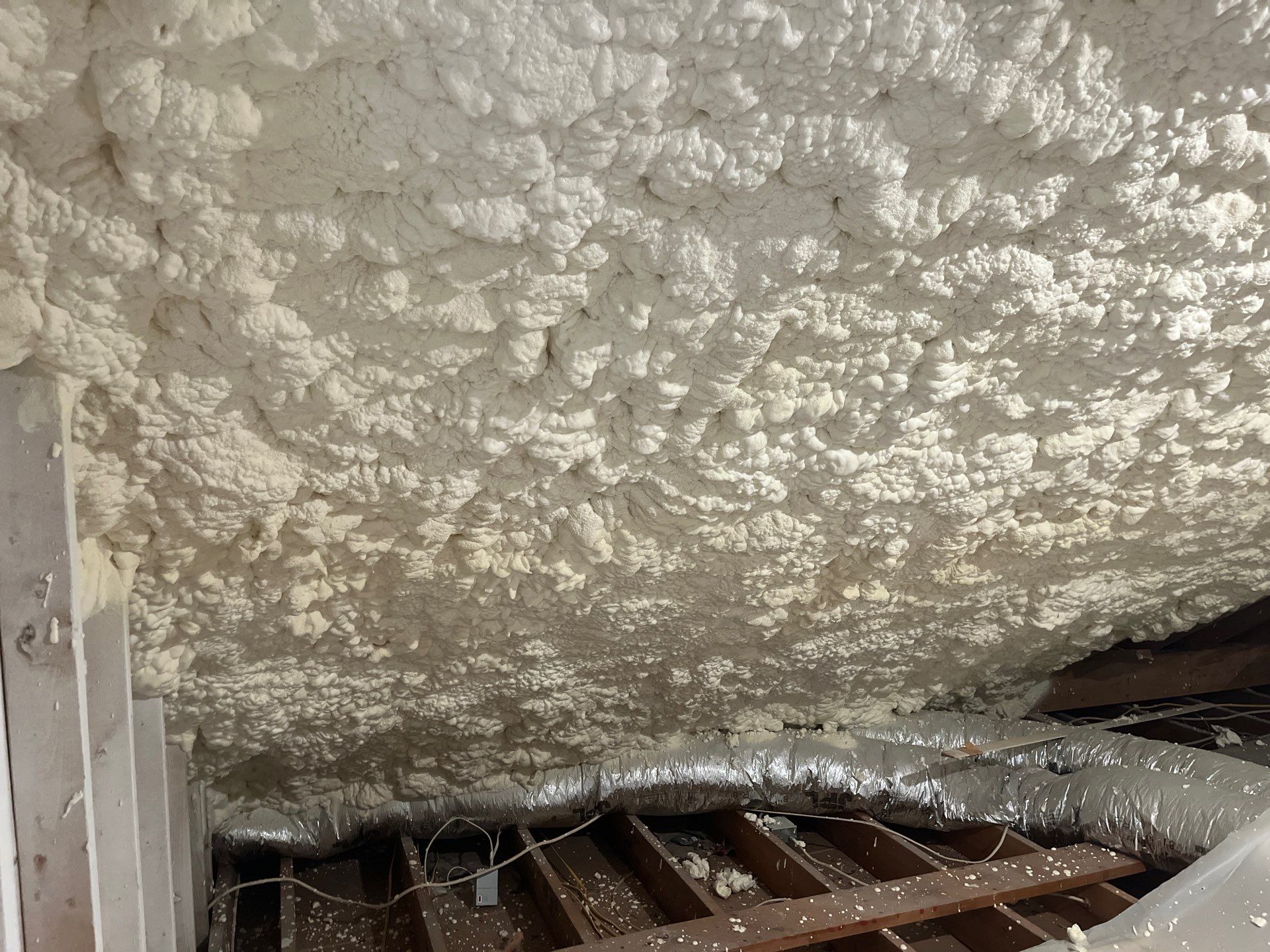 Basement Exterior Walls using Closed Cell Spray Foam by NYS Foam & Energy