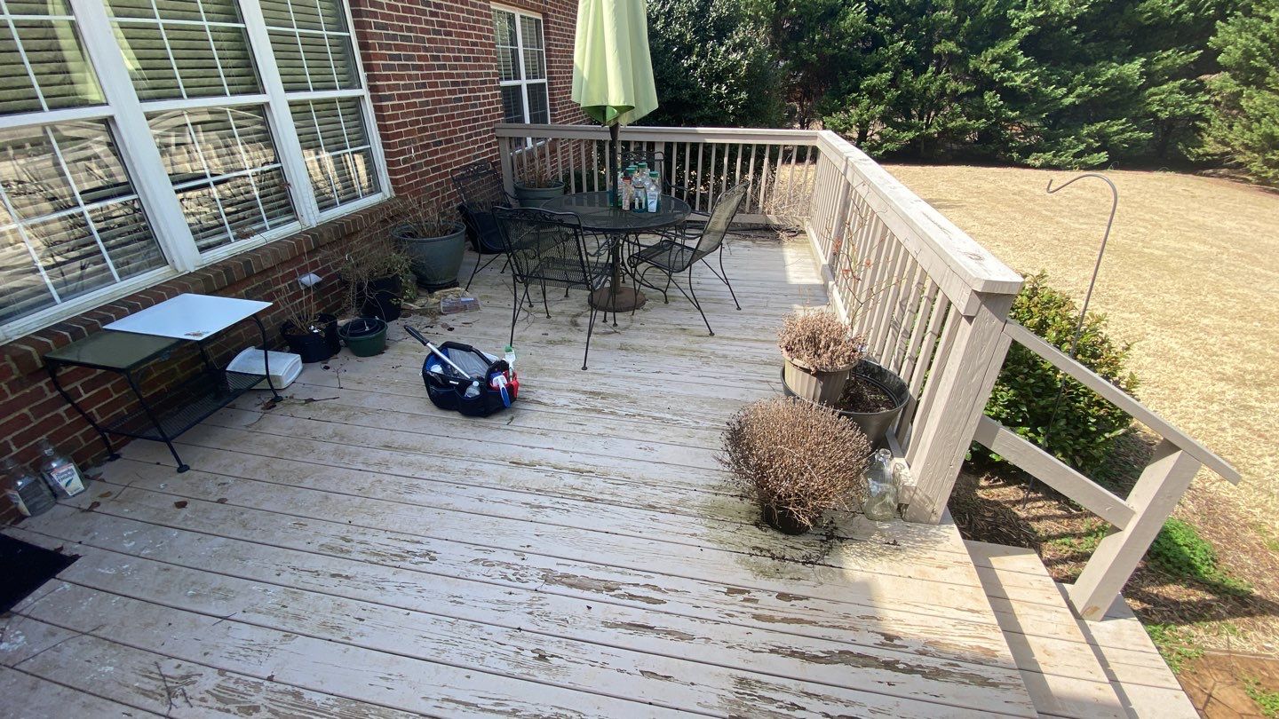 Painted Deck blasted, then sealed by DuraSeal