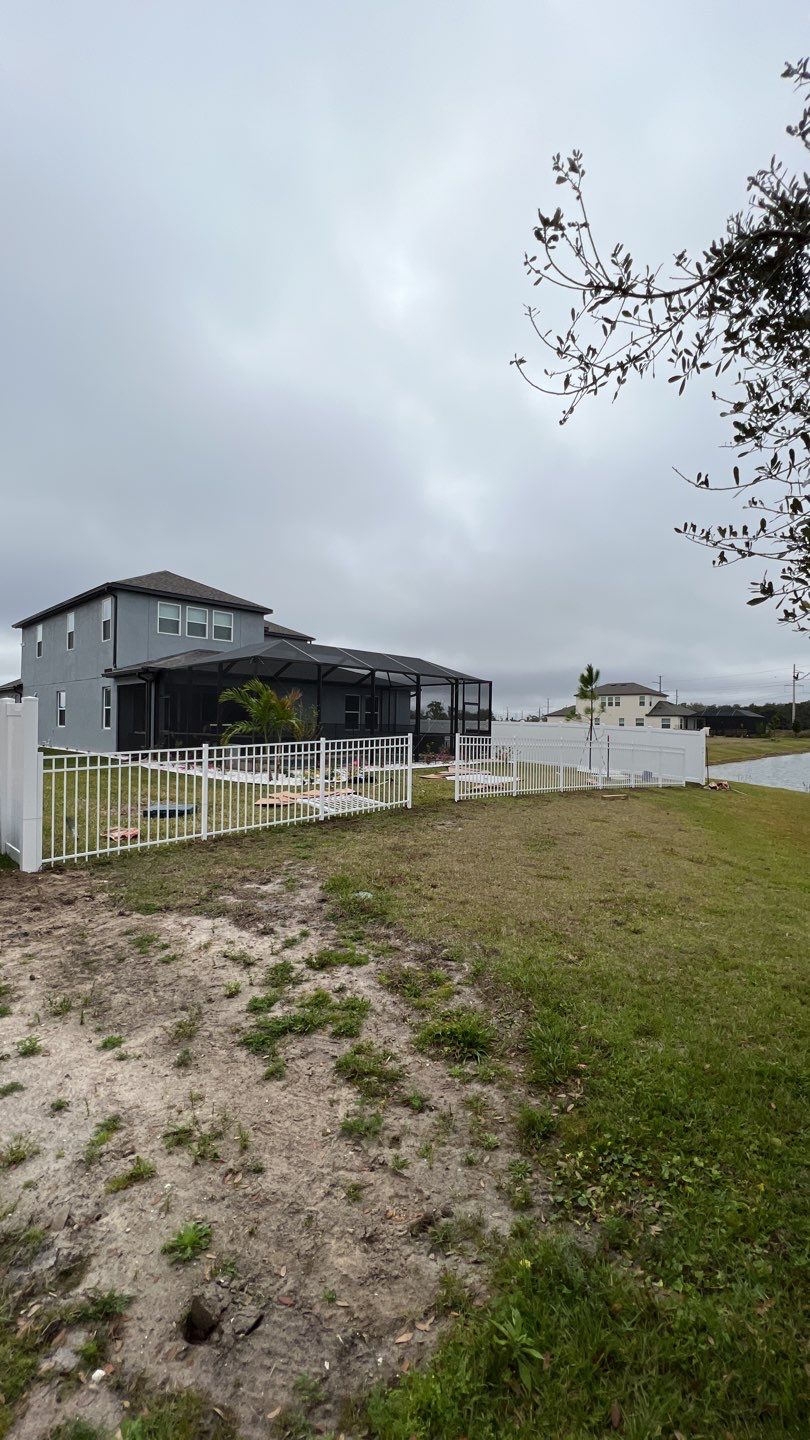 Sarasota, FL 6ft. Tall White Vinyl Privacy Fence & 3 Rail Aluminum Fence by Asap fence and gates, LLC