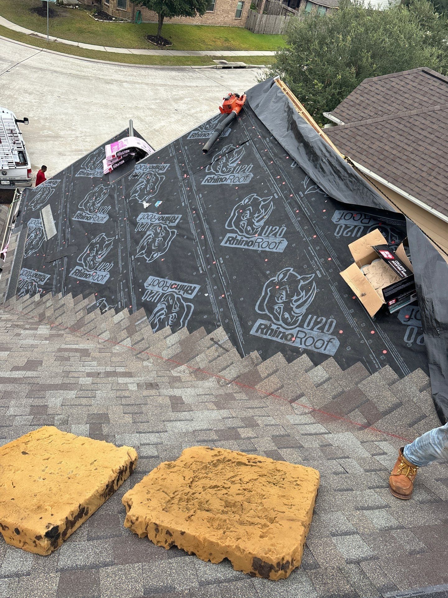 Residential Roofing Installation using Owen's Corning Duration (Lifetime) Shingles by Roof Repair Company