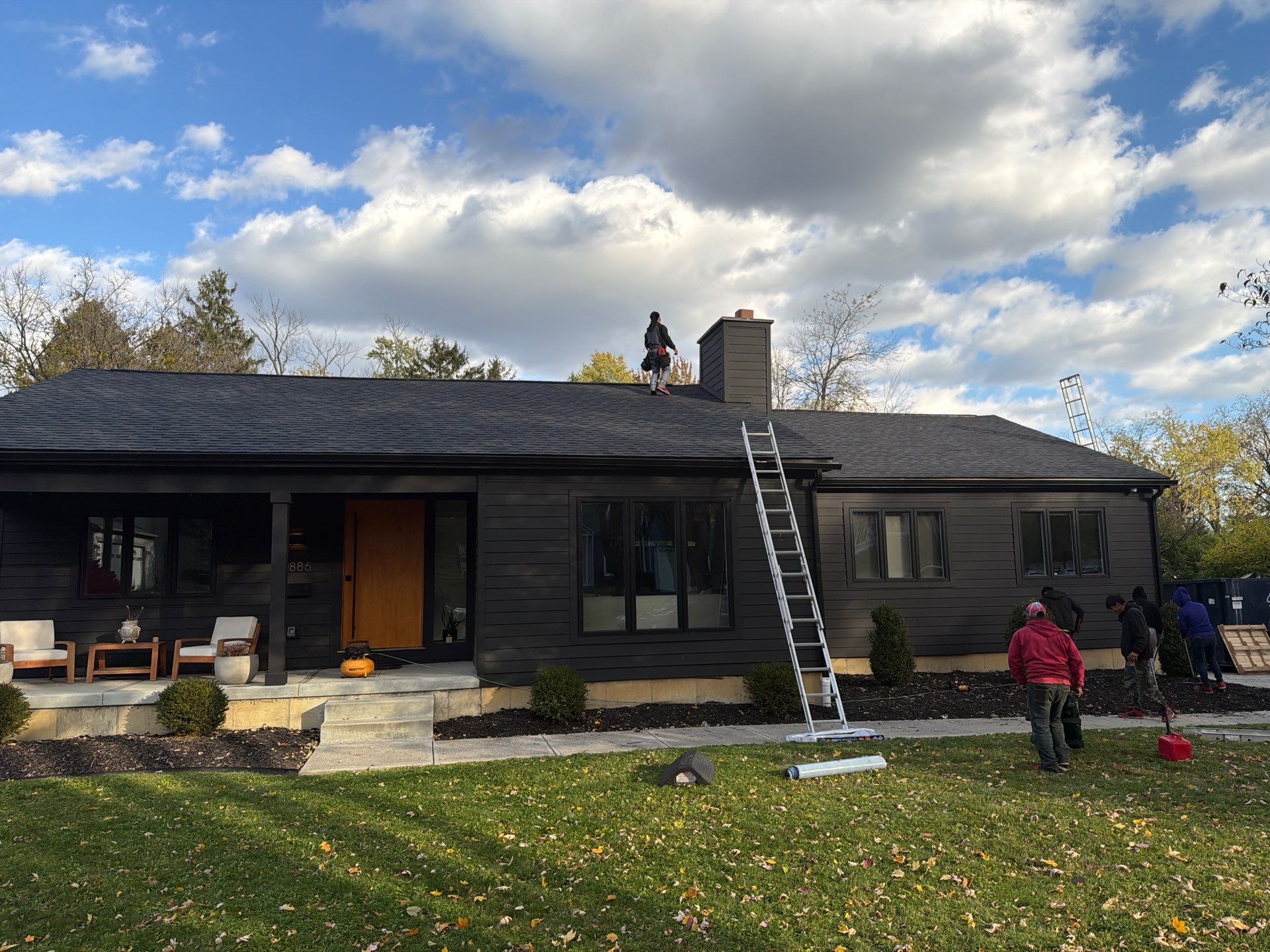 Residential Roofing Installation using GAF Timberline HDZ Charcoal by Nitro Roofing and Construction