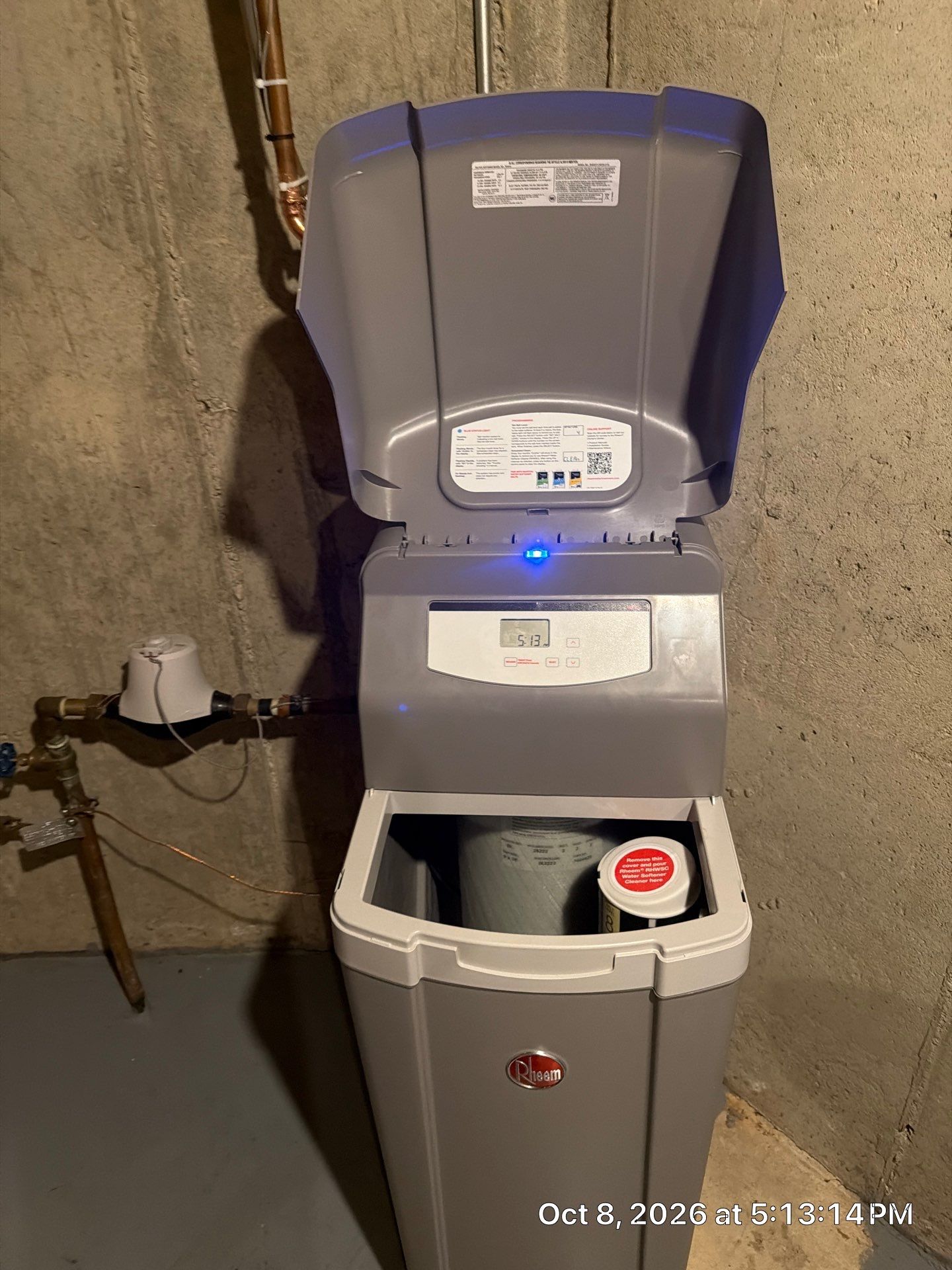 Rheem Preferred Plus Water Softener Installation in Algonquin, IL by GSHA Services LTD
