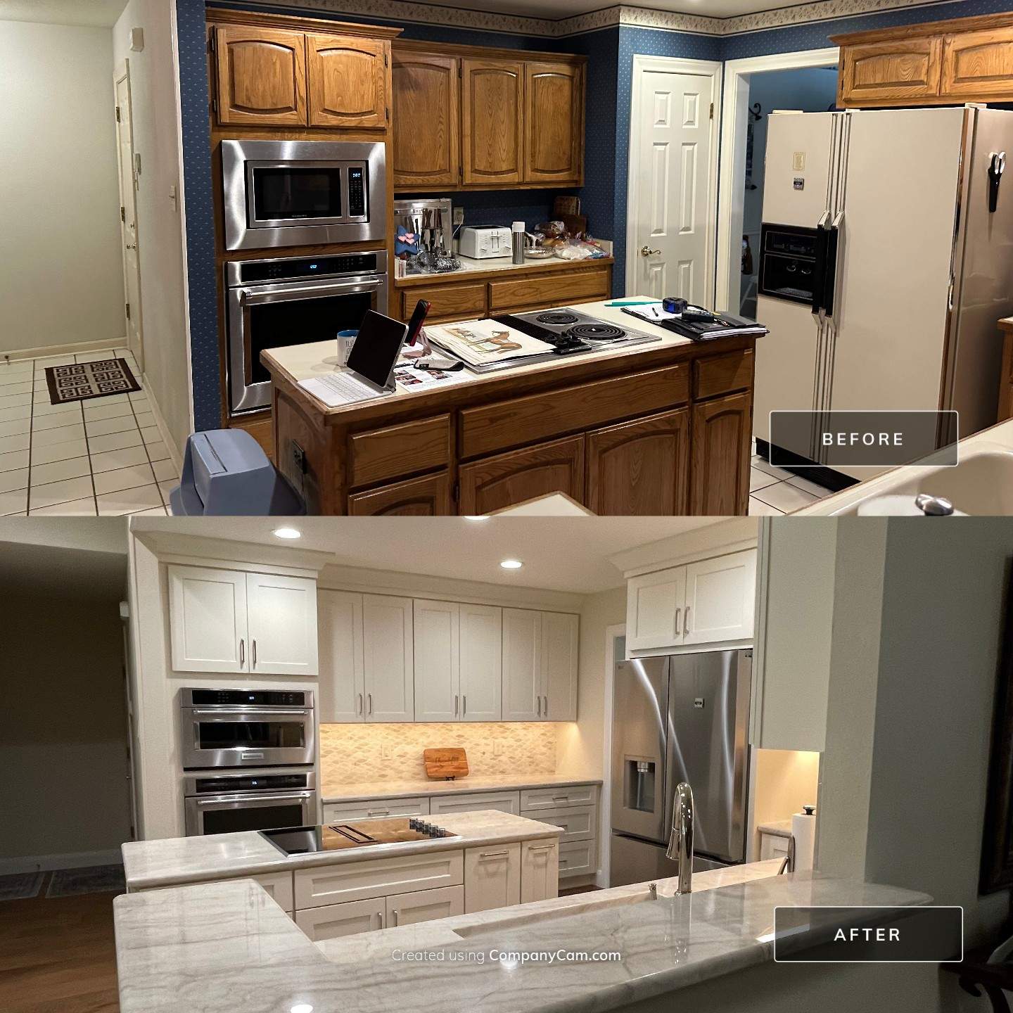 Deerfield Kitchen Refresh Before and After by Legacy Bath and Kitchen 