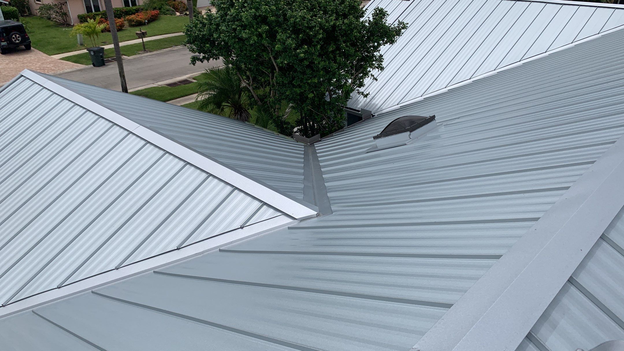 Residential Roofing Installation using 1" Nail strip metal roof by BLUES BROTHERS ROOFING