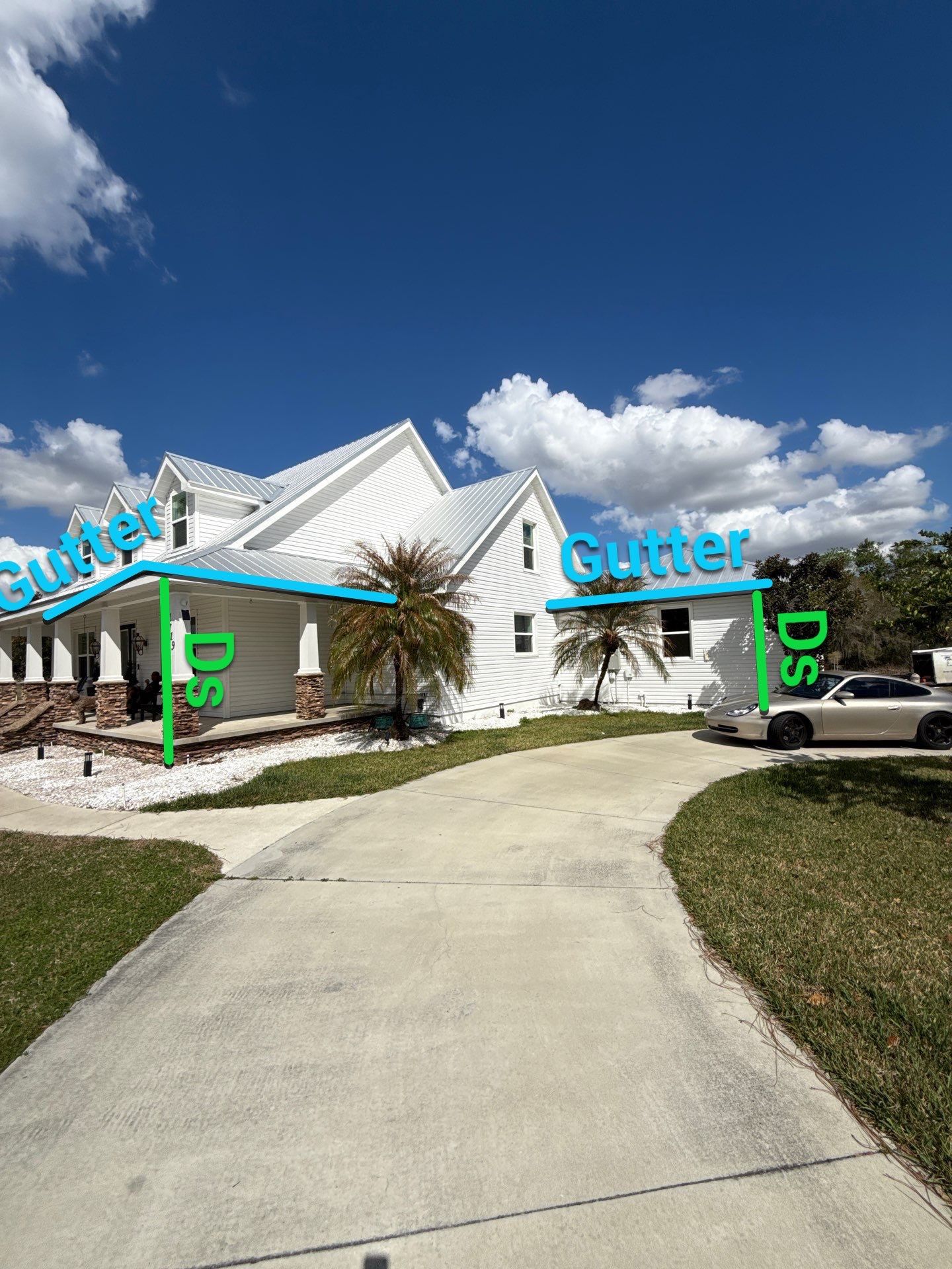 Seamless Aluminum Gutter Installation using 6 Inch Seamless Gutters in Sarasota FL by Gutter Professors