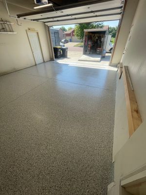 Multi-Stall Garage Floor Coating Installation in Sioux Falls