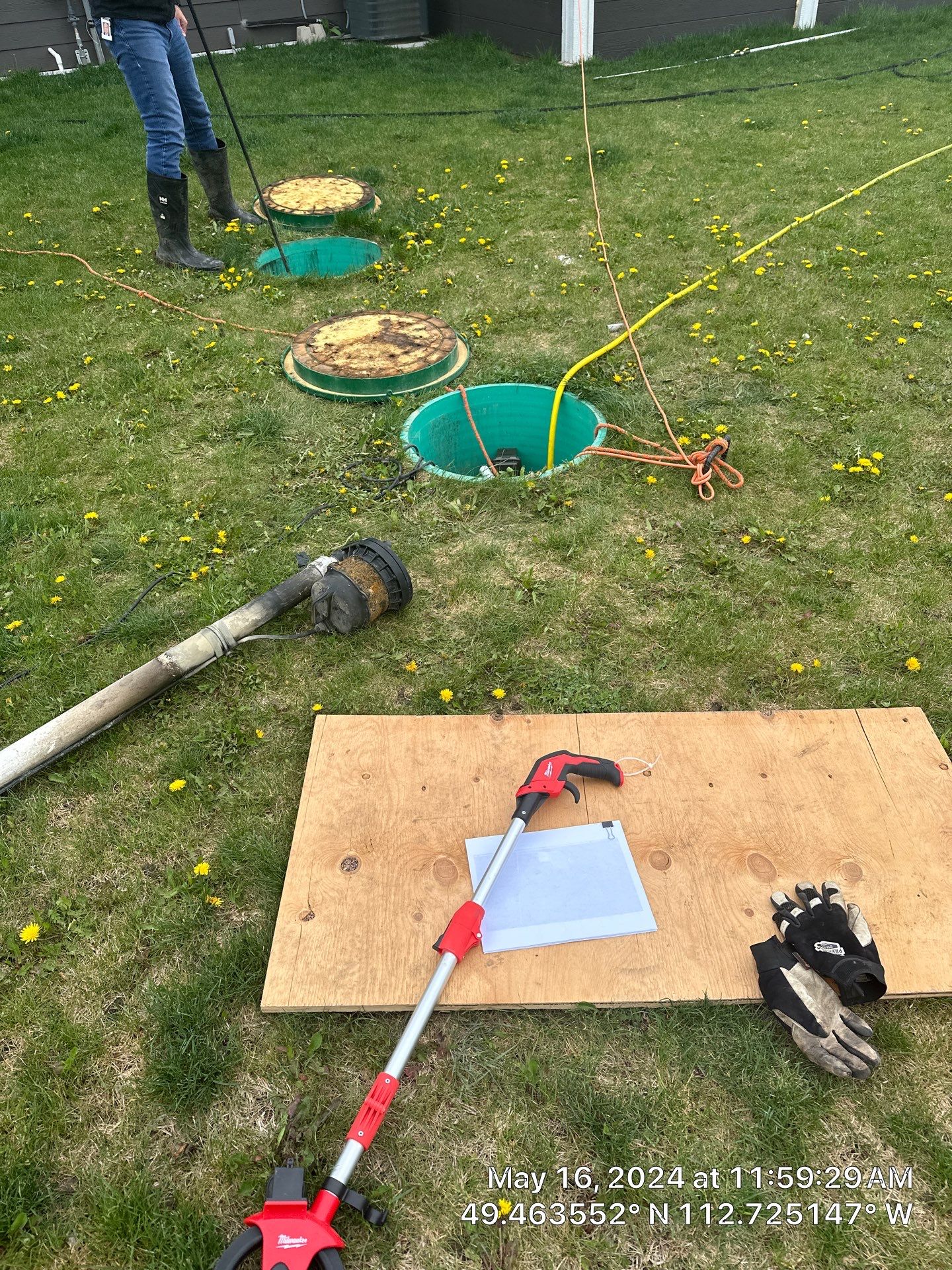 Septic System Pump Replacement and Basin Inspection in Warner County by Septic Medic Inc.