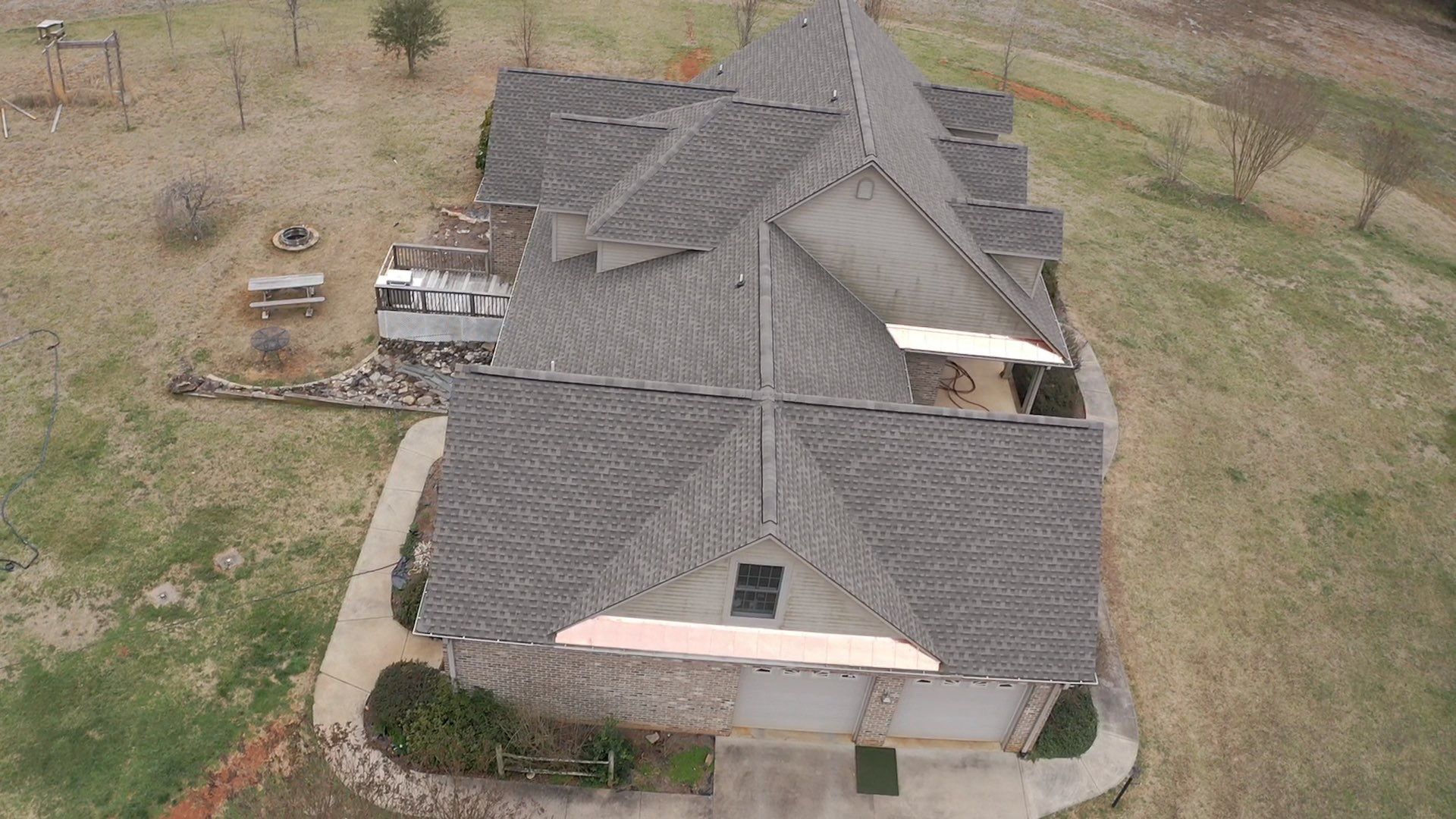 GAF Weathered Wood and Custom Copper by Just In Time Roofing and Restoration