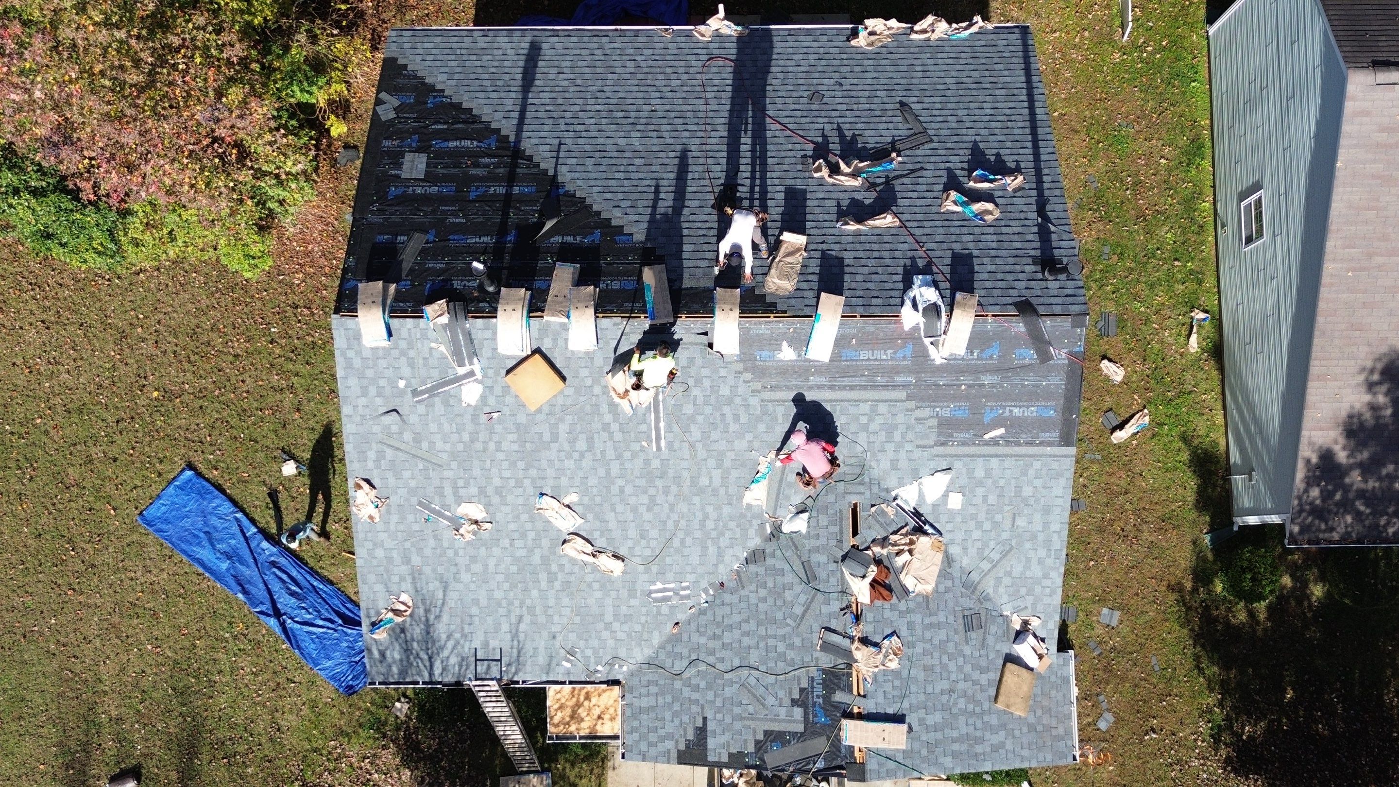 Roof replacement by hail damage by Just Brilliant Restoration JBR