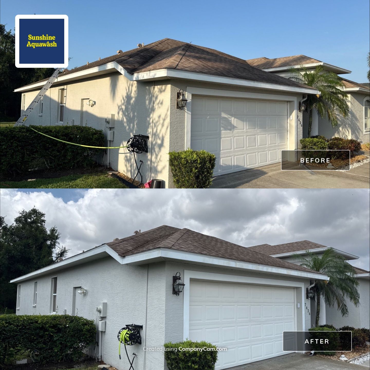 Asphalt Shingle Roof Cleaning in Creekwood Community – Bradenton, FL by Sunshine AquaWash