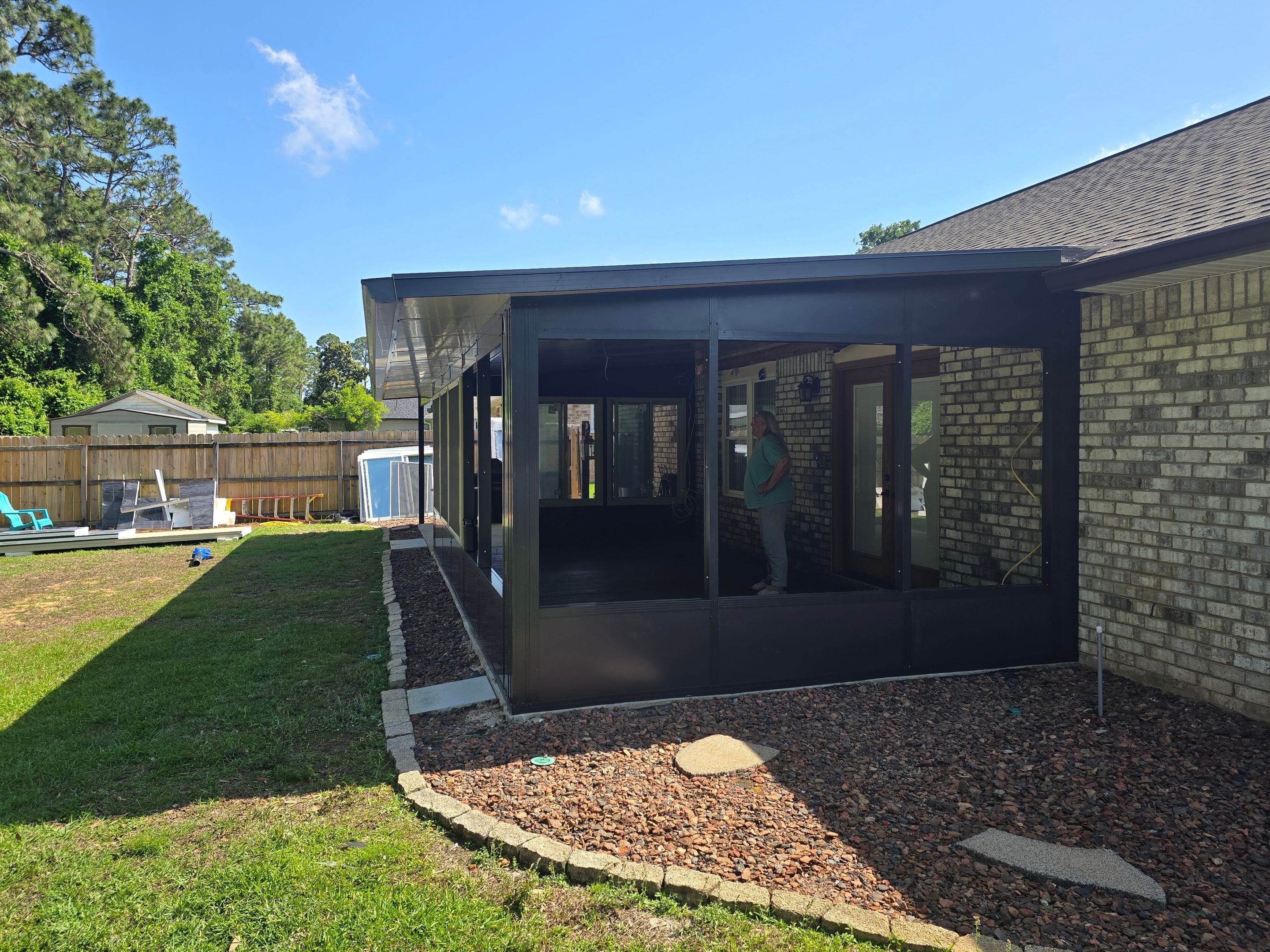 Glass Room & Patio Cover using Colorbeam by Titan Sunrooms
