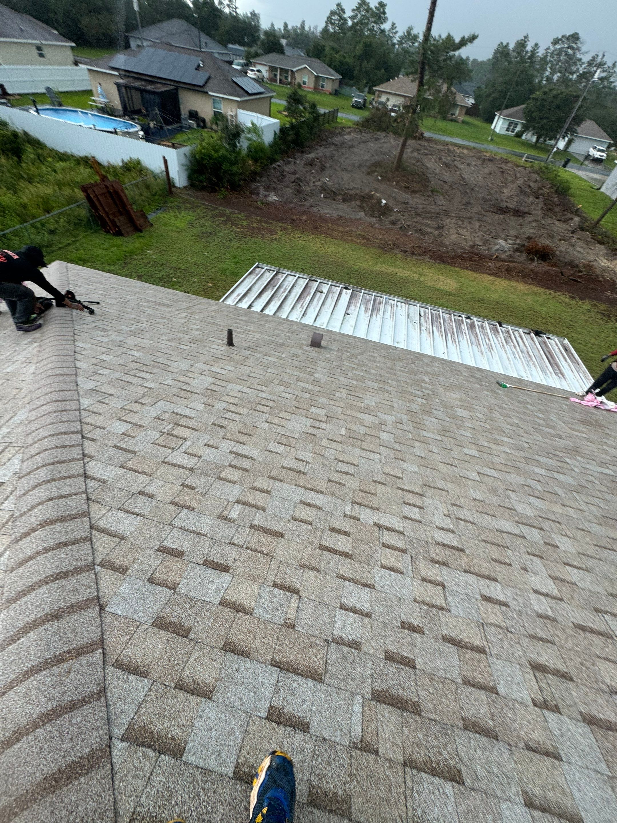 Amber Color Shingles on a new Ocala Reroof by Brehm Roofing