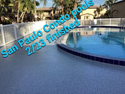 Pool Deck using Orbit and Tidal Wave