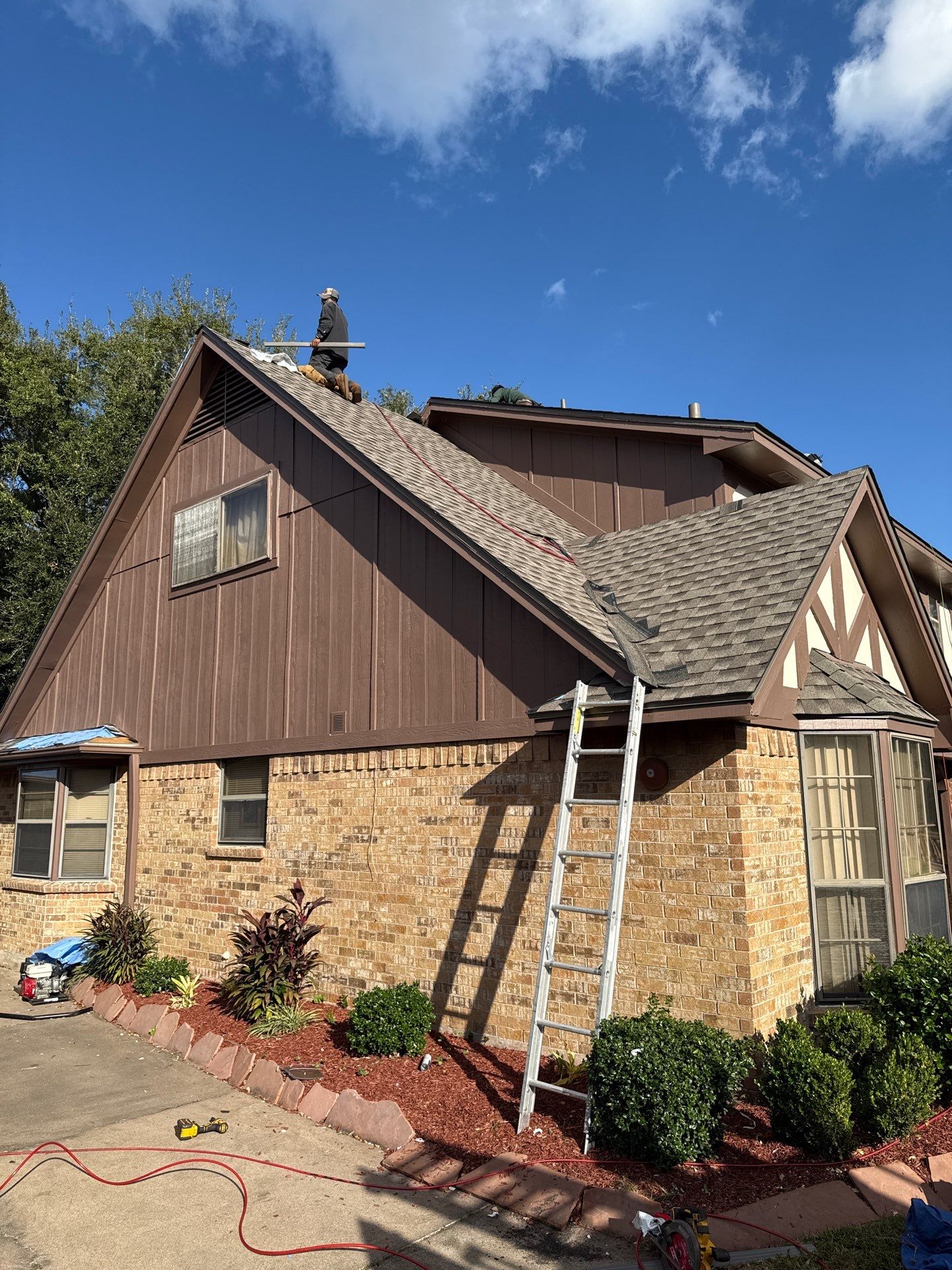 Residential Roof Replacement using GAF HDZ - Weathered Wood by Elite Roofing LLC