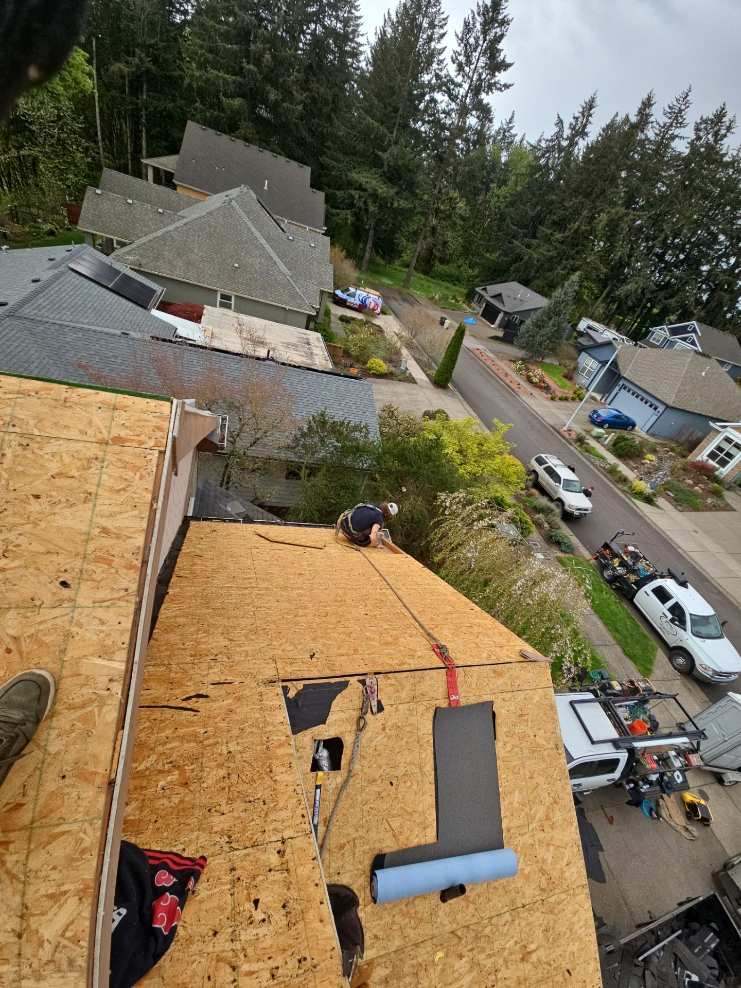 Residential Roofing Installation using Malarkey Vista AR Shingles (Color: Storm Grey) by Orezona Building & Roofing Company, Inc.