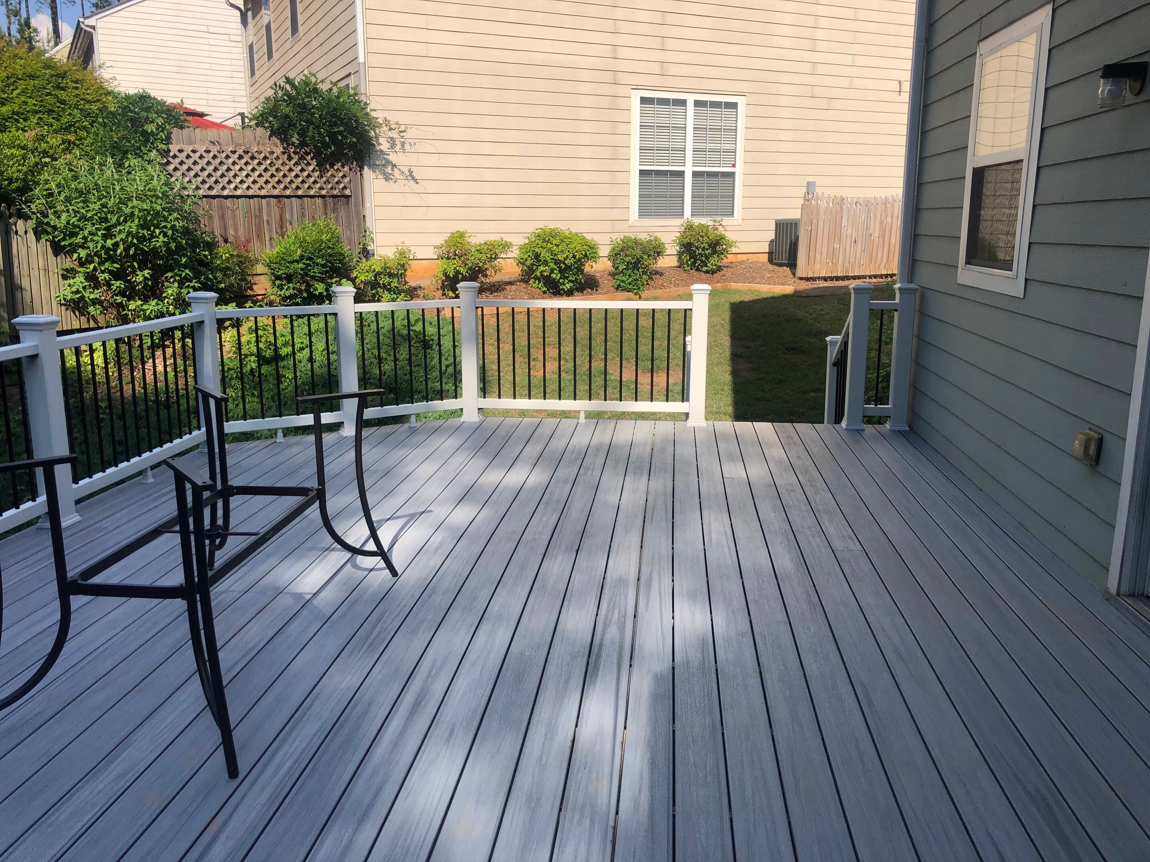 Composite Deck Replacement and Stamped Concrete Patio in Kennesaw by Swift Home Renovations