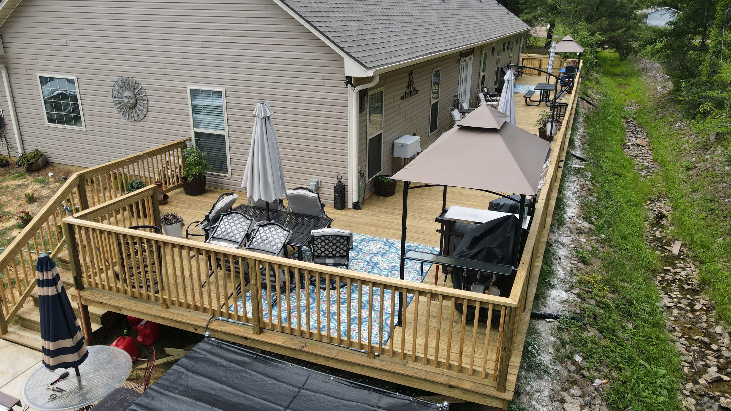 Treated Pine Deck  by Roberson Construction LLC
