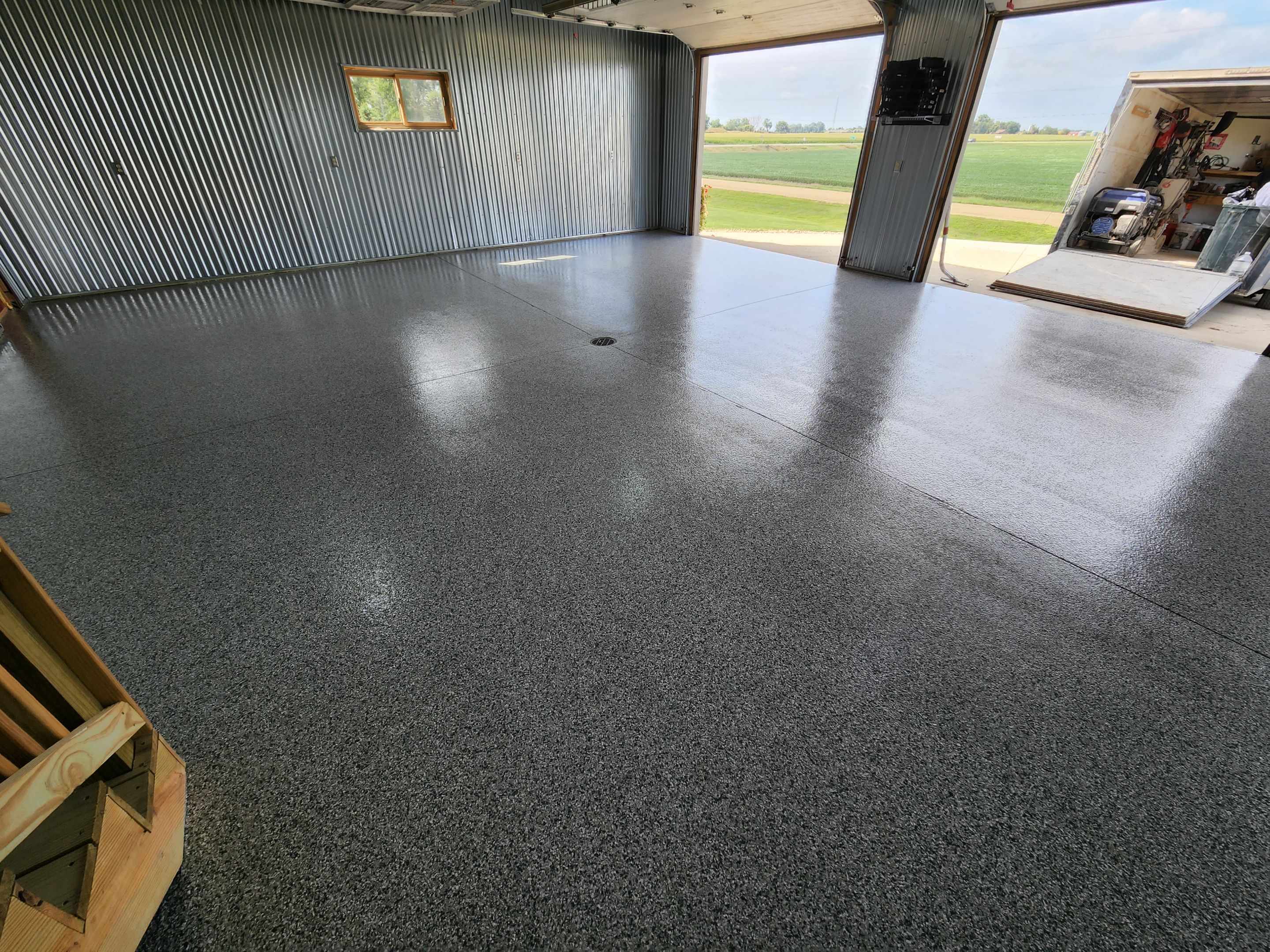 Garage using Slate Stone by Select Painting, Coatings & Garage Cabinets