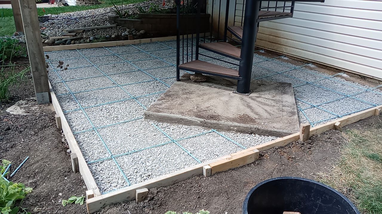 Back Yard Paver Patio by LAND ESCAPES LLC