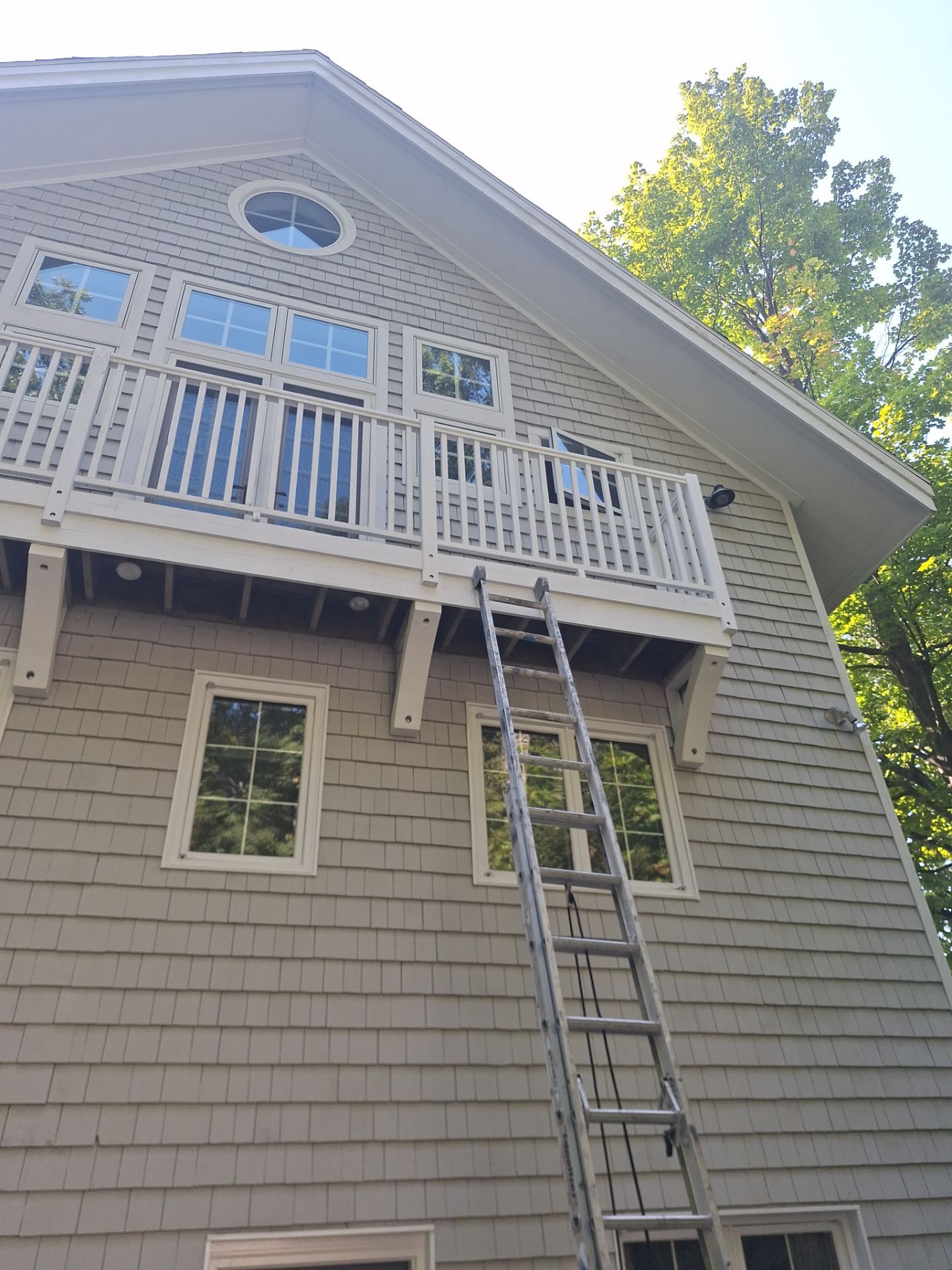 Lakefront Deck Pressure Washing, Exterior Wood Staining, and Painting in West Olive MI by Gordon Painting