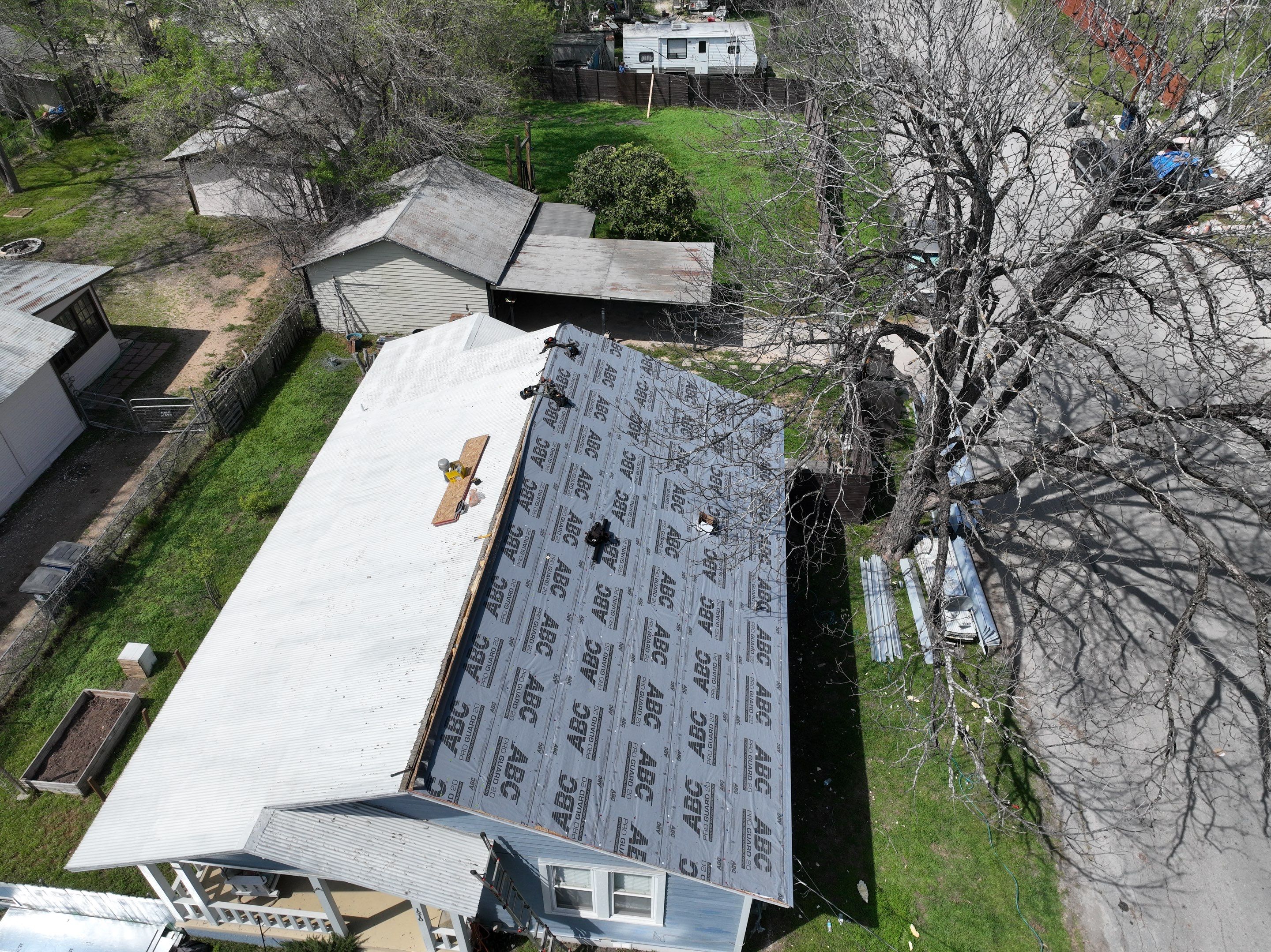 Residential Metal Roof Installation using McElroy Metal by Premier Roofing and Contracting
