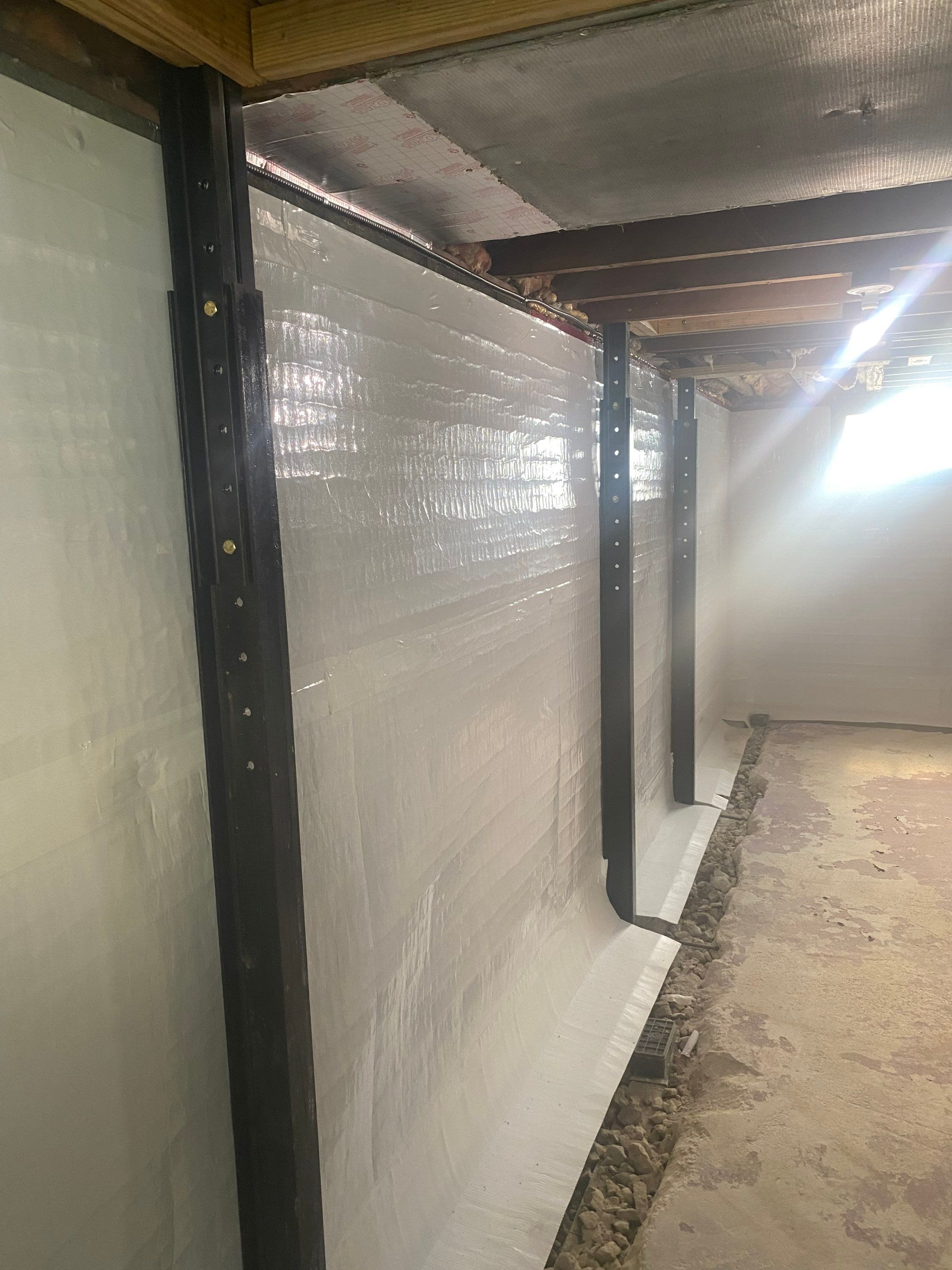 Interior Waterproofing with Steel Beam Reinforcement and Brick Tuckpointing by Toledo Basement Repair