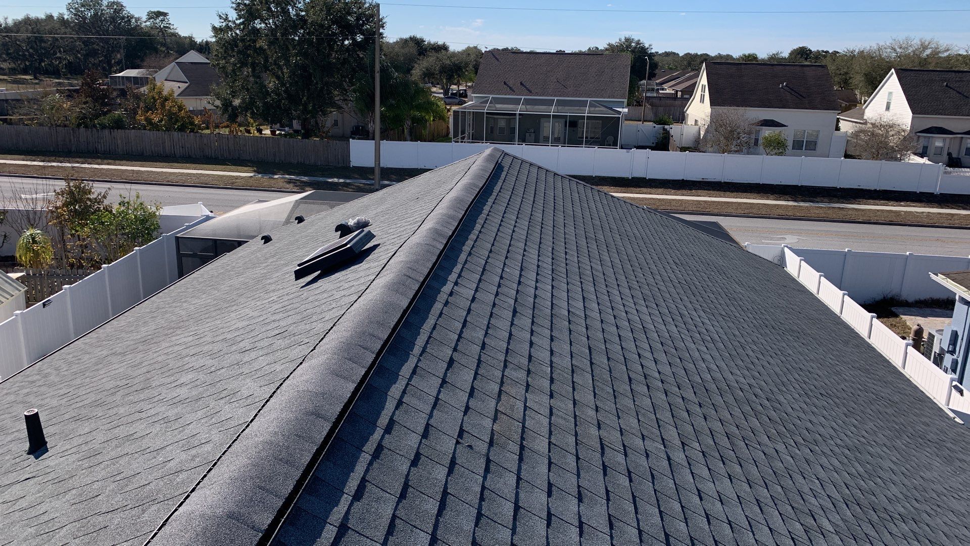 Residential Insurance Roofing Installation using GAF HDZ Shingles by Protek Roofing Heating Air & Solar