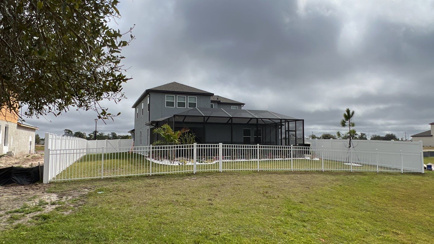 Sarasota, FL 6ft. Tall White Vinyl Privacy Fence & 3 Rail Aluminum Fence by Asap fence and gates, LLC