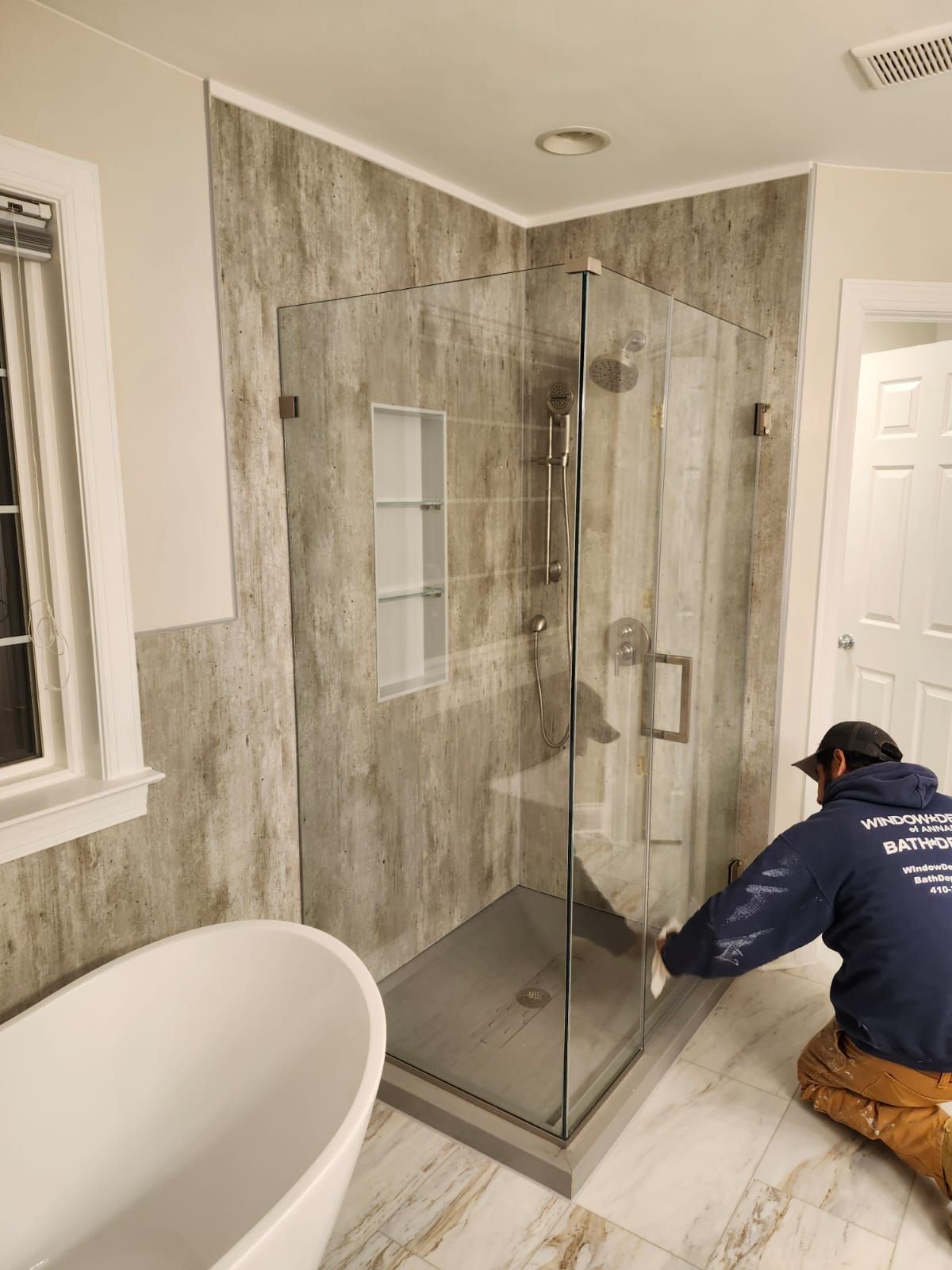 Complete master bathroom remodel/Full window replacement by Window Depot of Annapolis