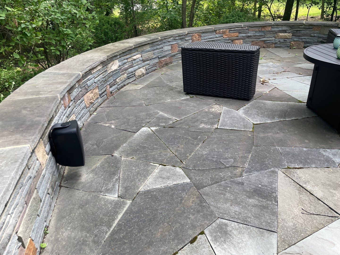 Bluestone patio cleaning by Northern Power Washing LLC.