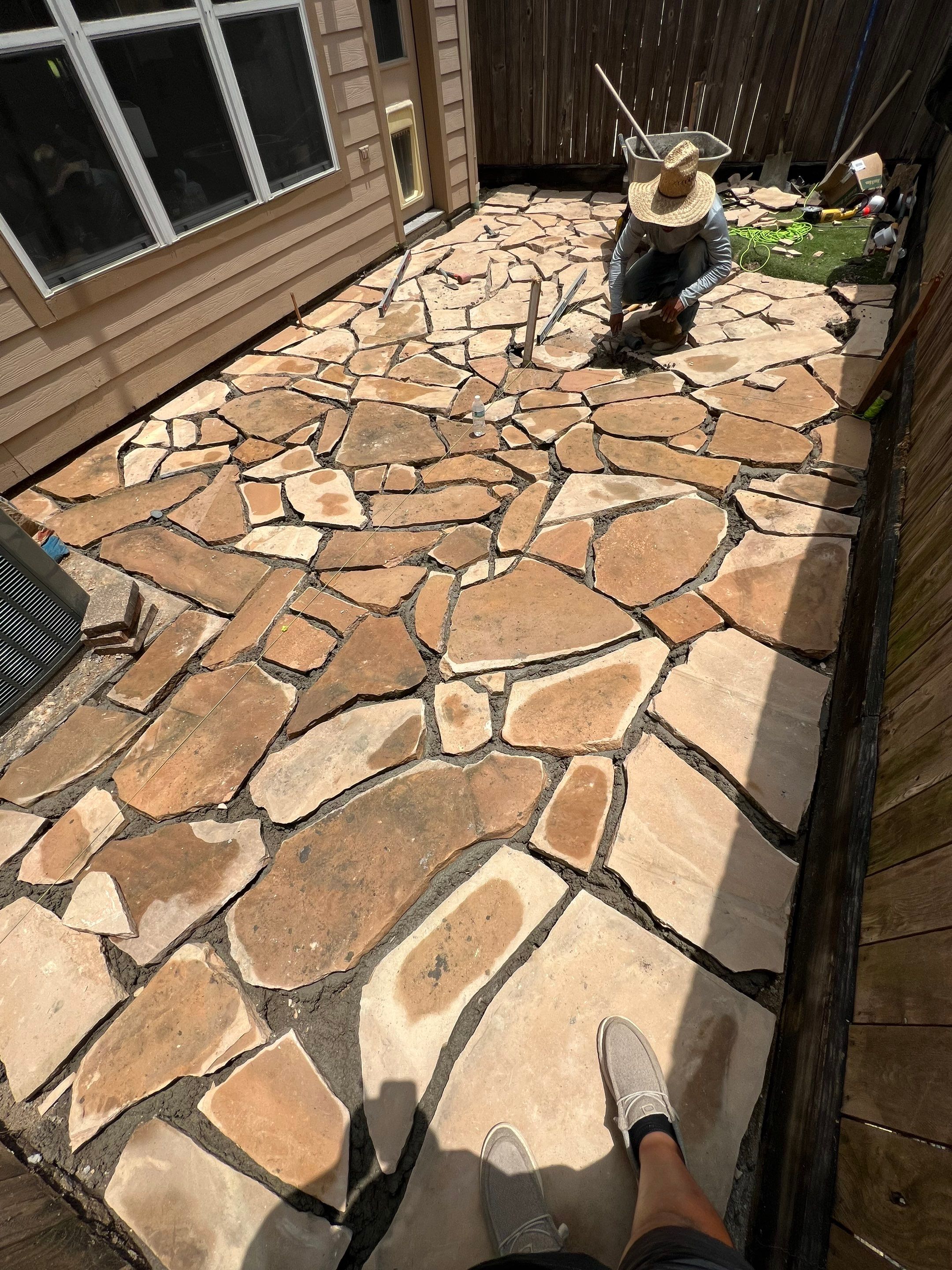 🌟 Clayton’s Backyard Flagstone Patio Home Makeover by Texas Urban Elements
