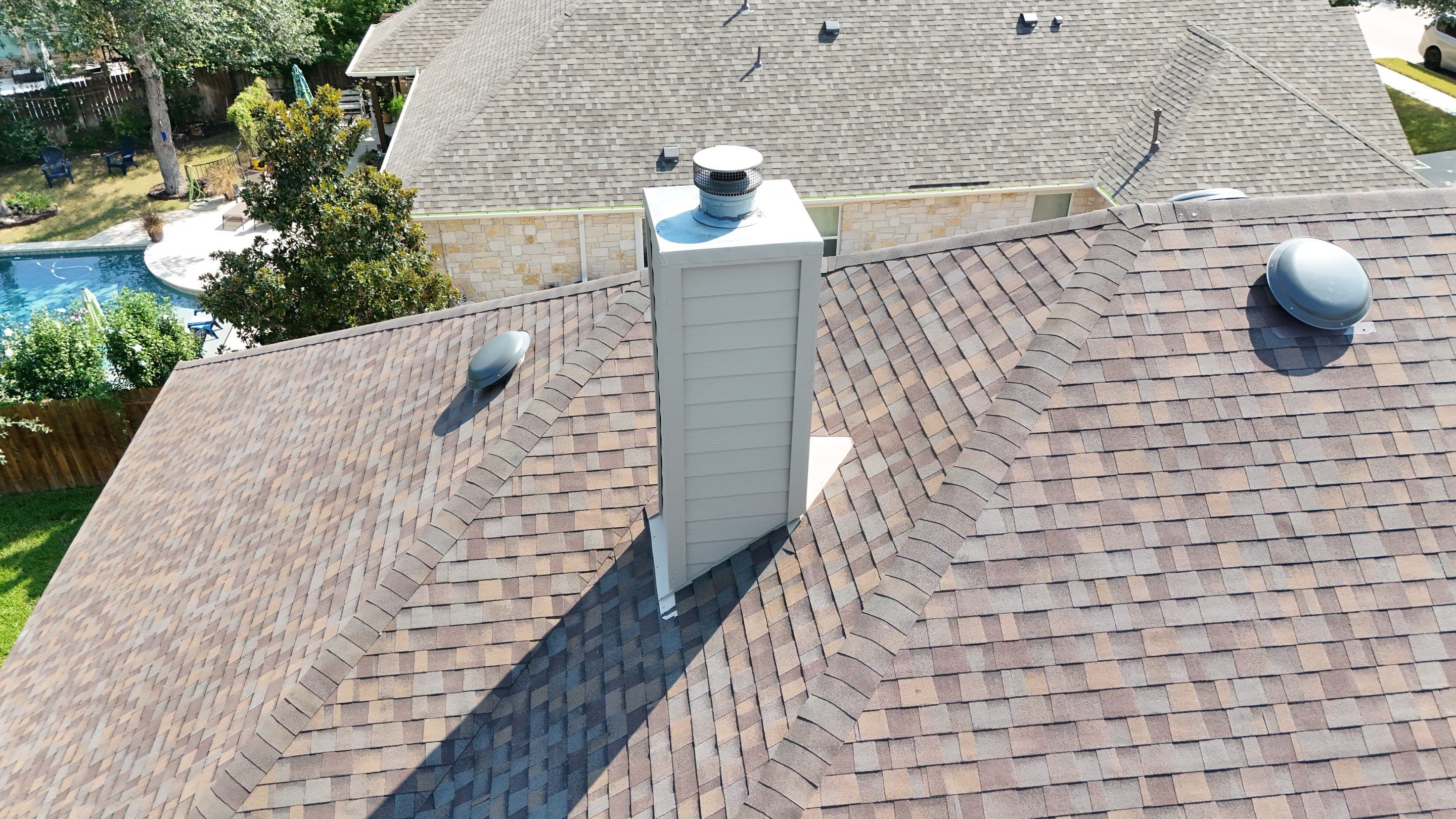 Residential Roof Replacement using Owens Corning - Duration - Teak by Action Exteriors Austin