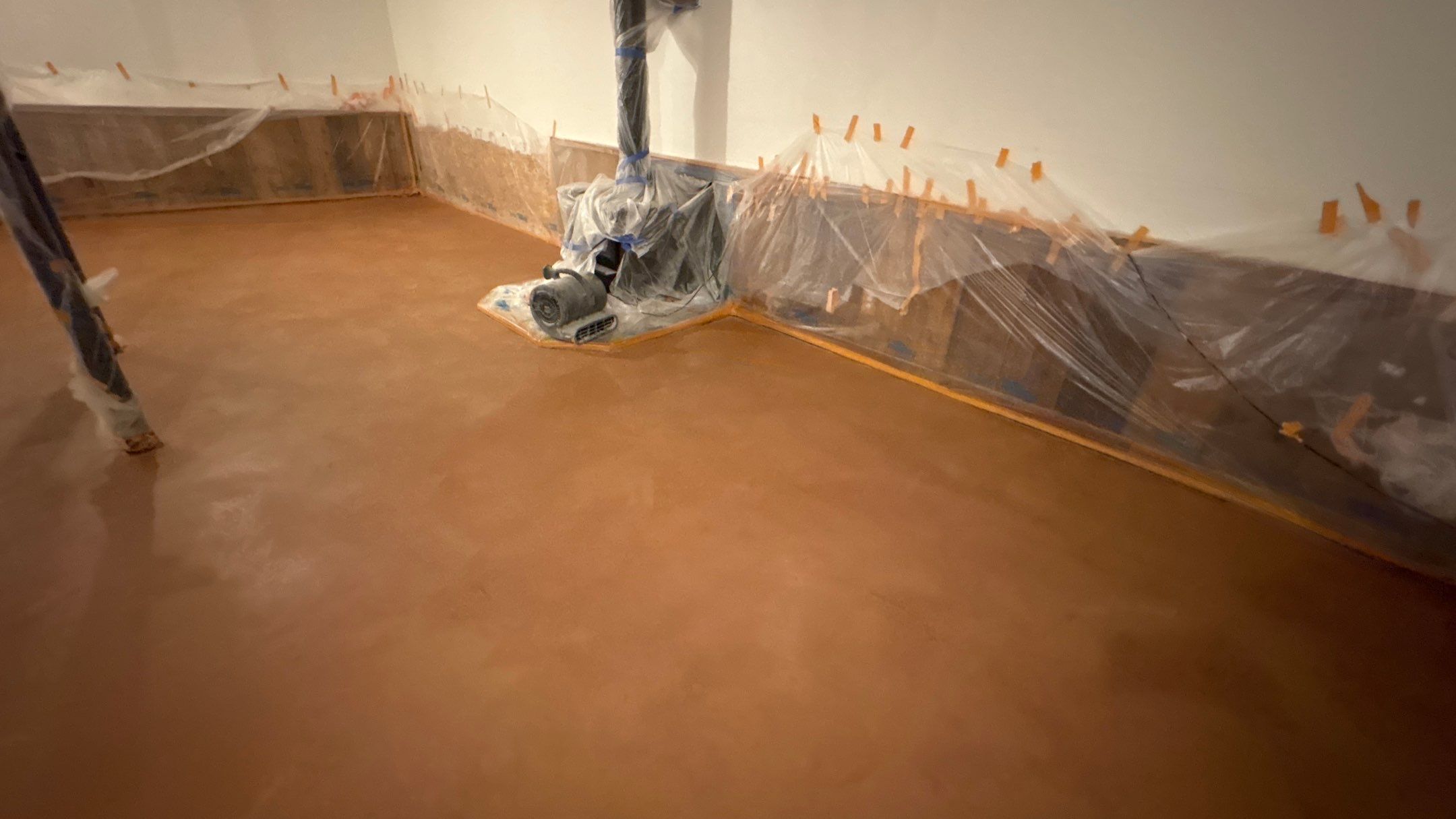 Basement Floor Remodel with Haven Reno KC by Big Red Decorative Concrete, LLC