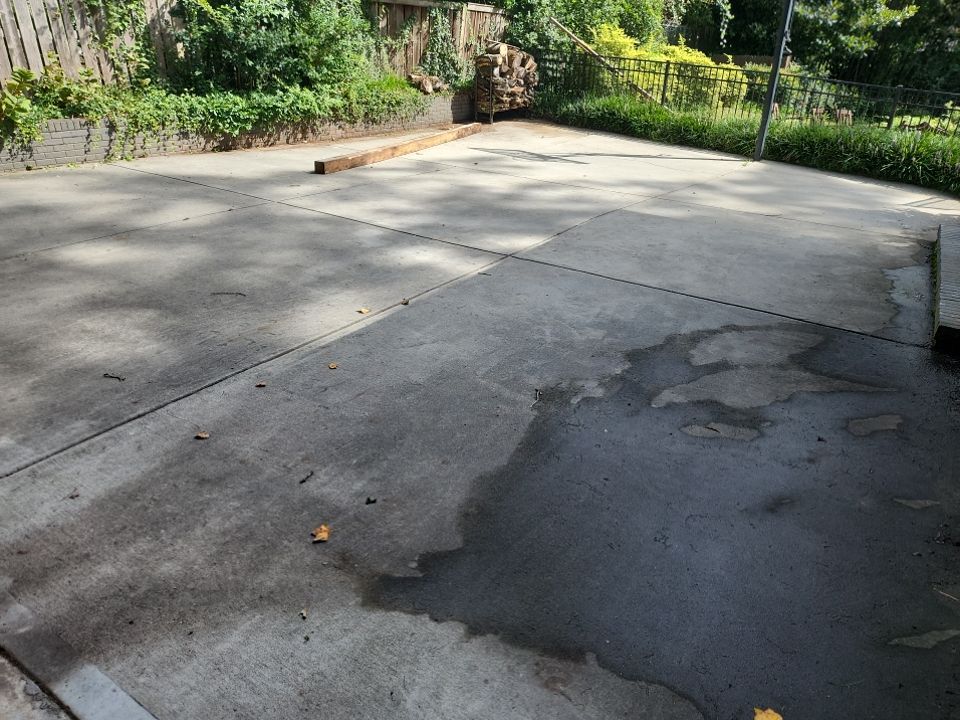 concrete Clean using cleaner by G&H Home Tech Pros LLC