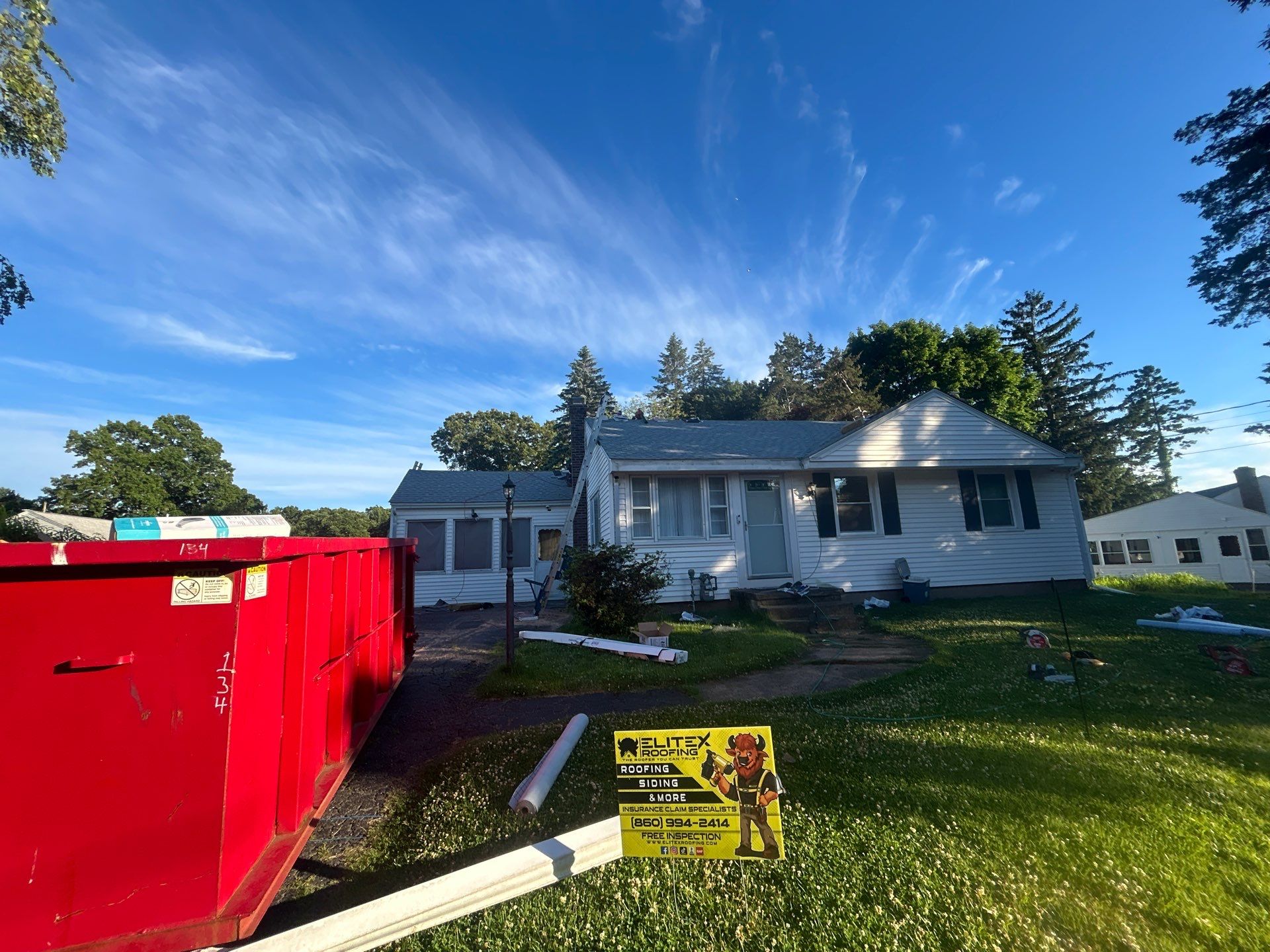 Project in Southington, CT by Elitex Roofing