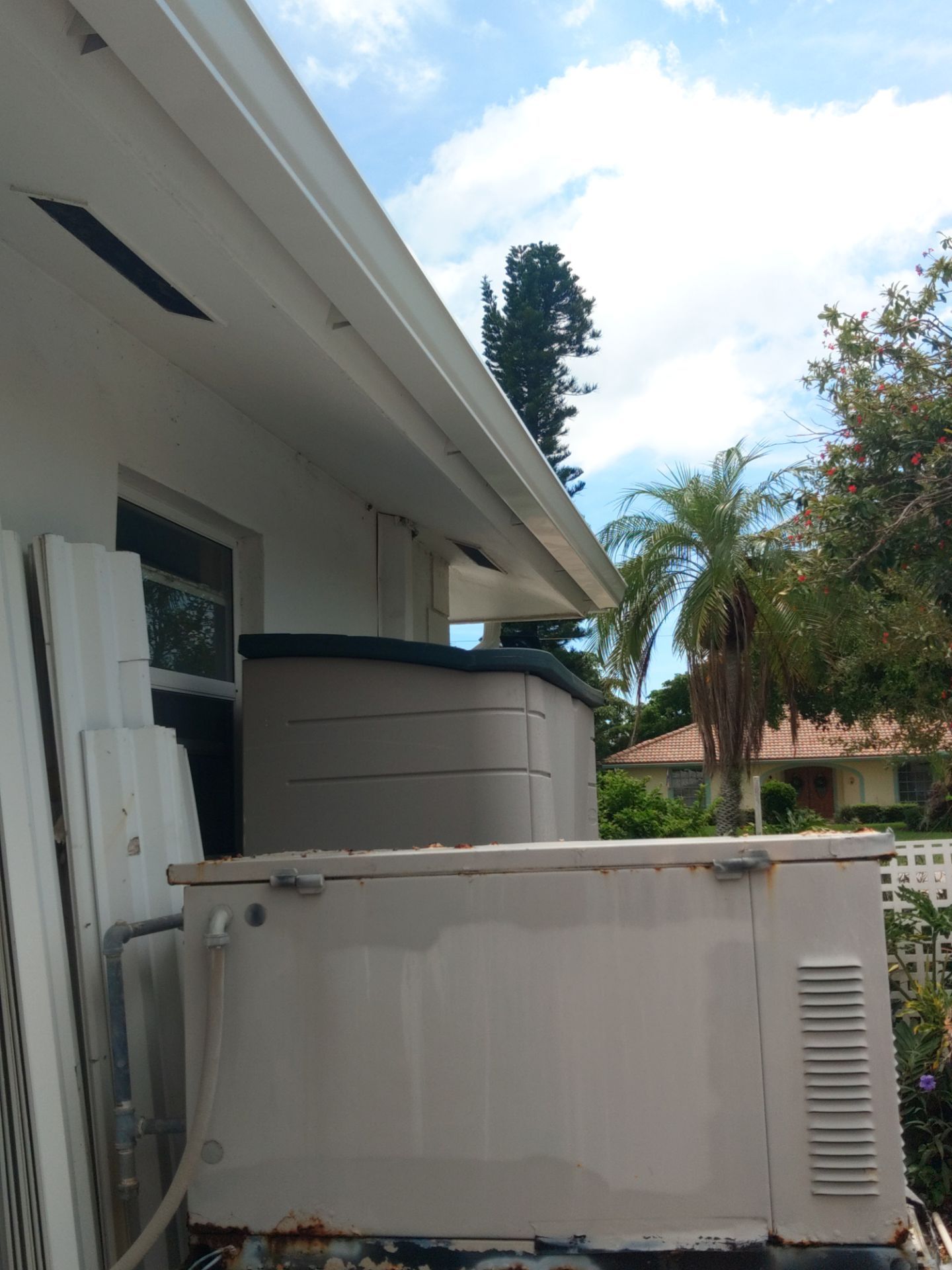 K-Style Seamless Gutter Installation using 3X4 Elbow Downspout in Marco Island, FL  by Gutter Professors