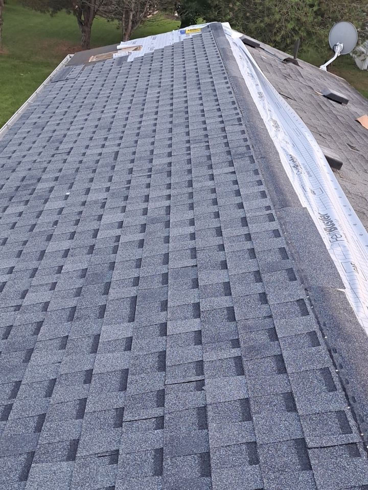 Ranch House and Garage Roof Installation with GAF Shingles by Gellings Roofing and Siding LLC