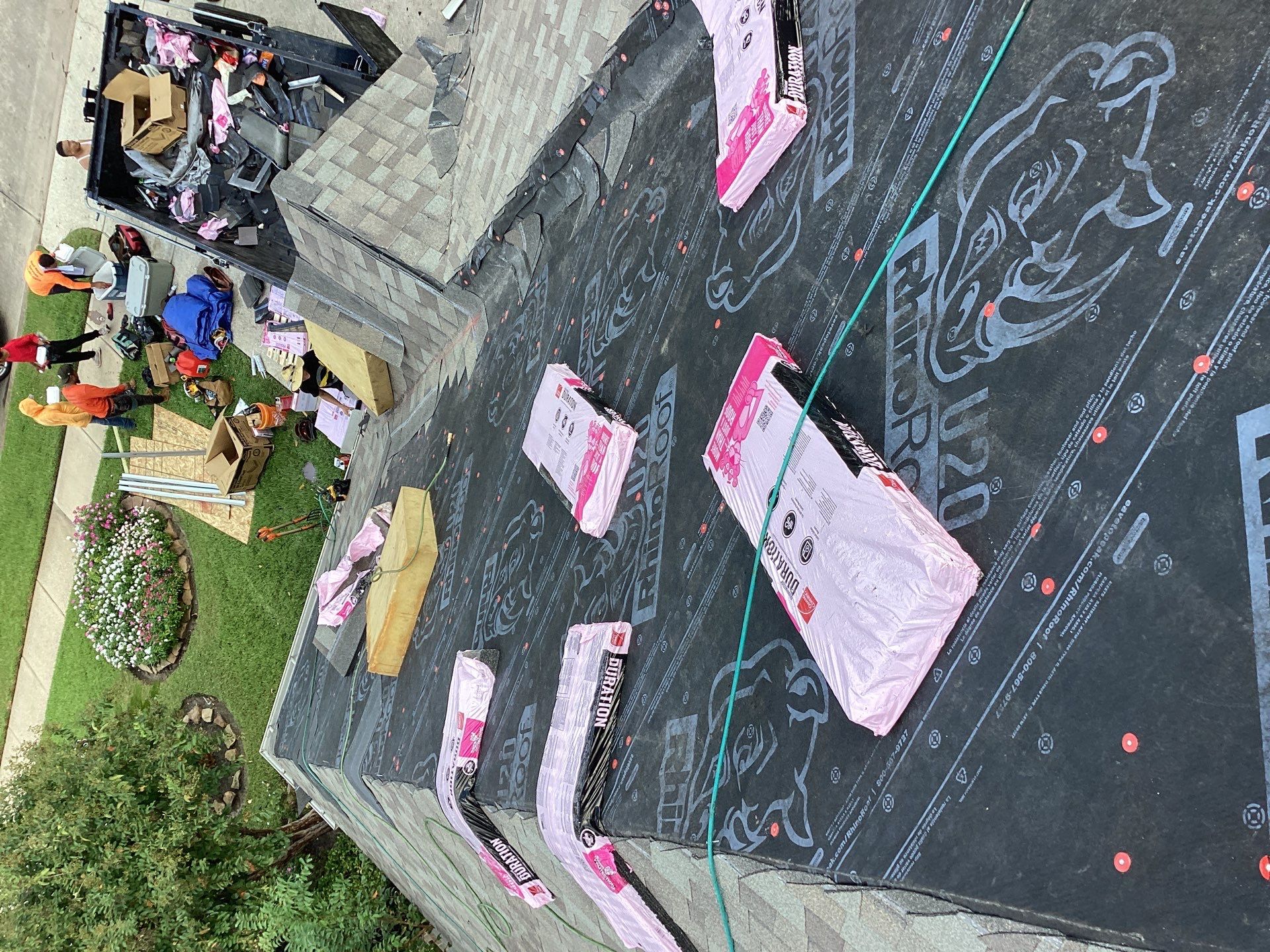Residential Roofing Installation using Owen's Corning Duration (Lifetime) Shingles by Roof Repair Company