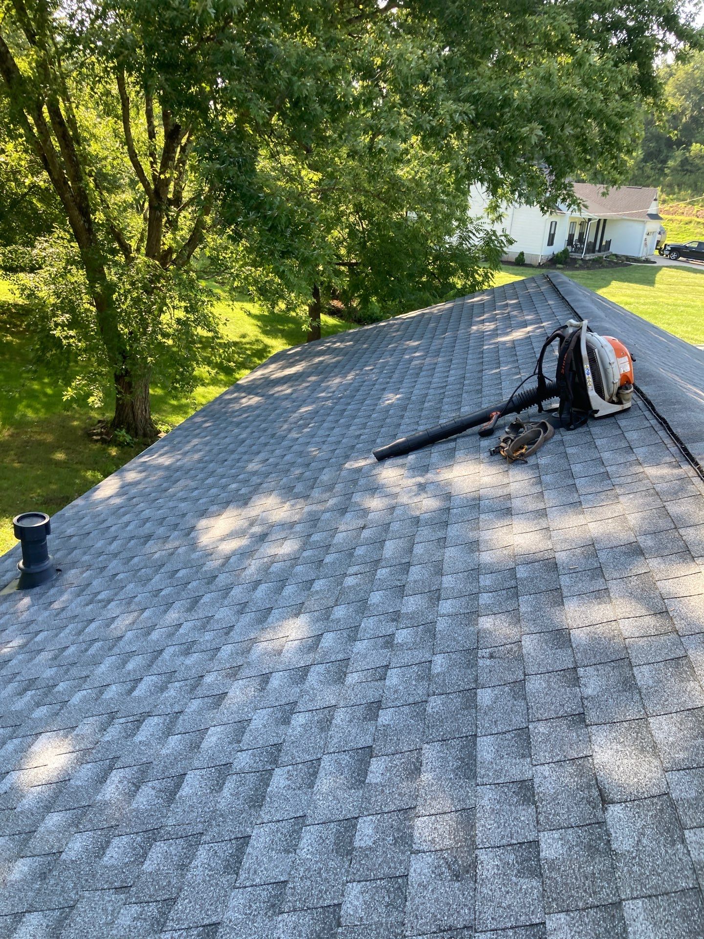 Residential Roofing Installation using GAF Timberline HDZ Oyster Grey by Rainstoppers Roofing