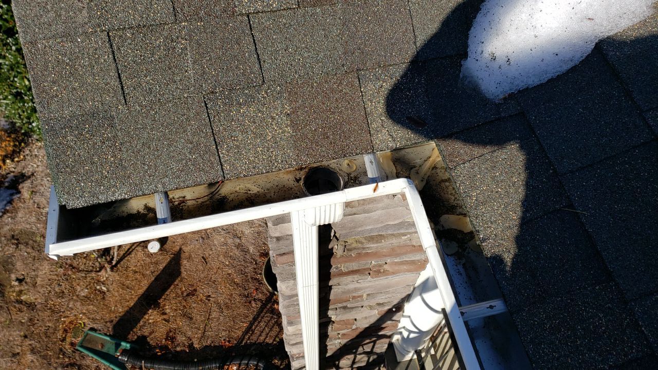 Gutter Cleaning using water by Power Wash Masters LLC