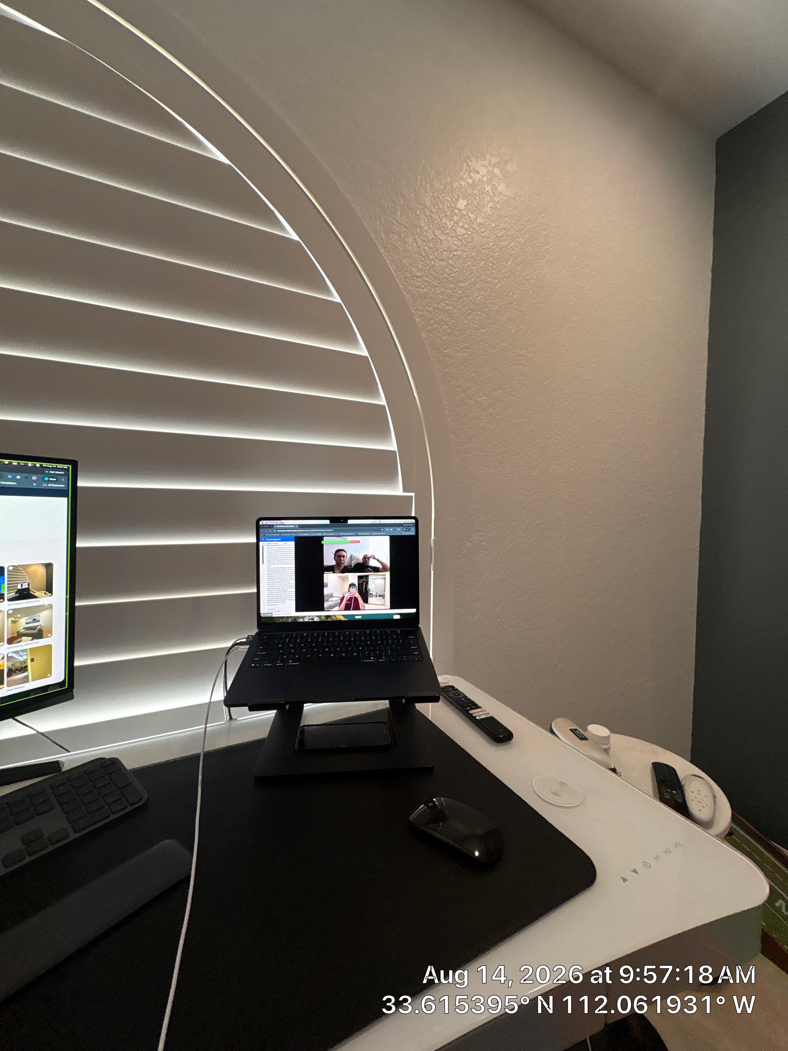 Custom Home Office and Media Wall Installation in Phoenix by CompanyCam Sales Demo