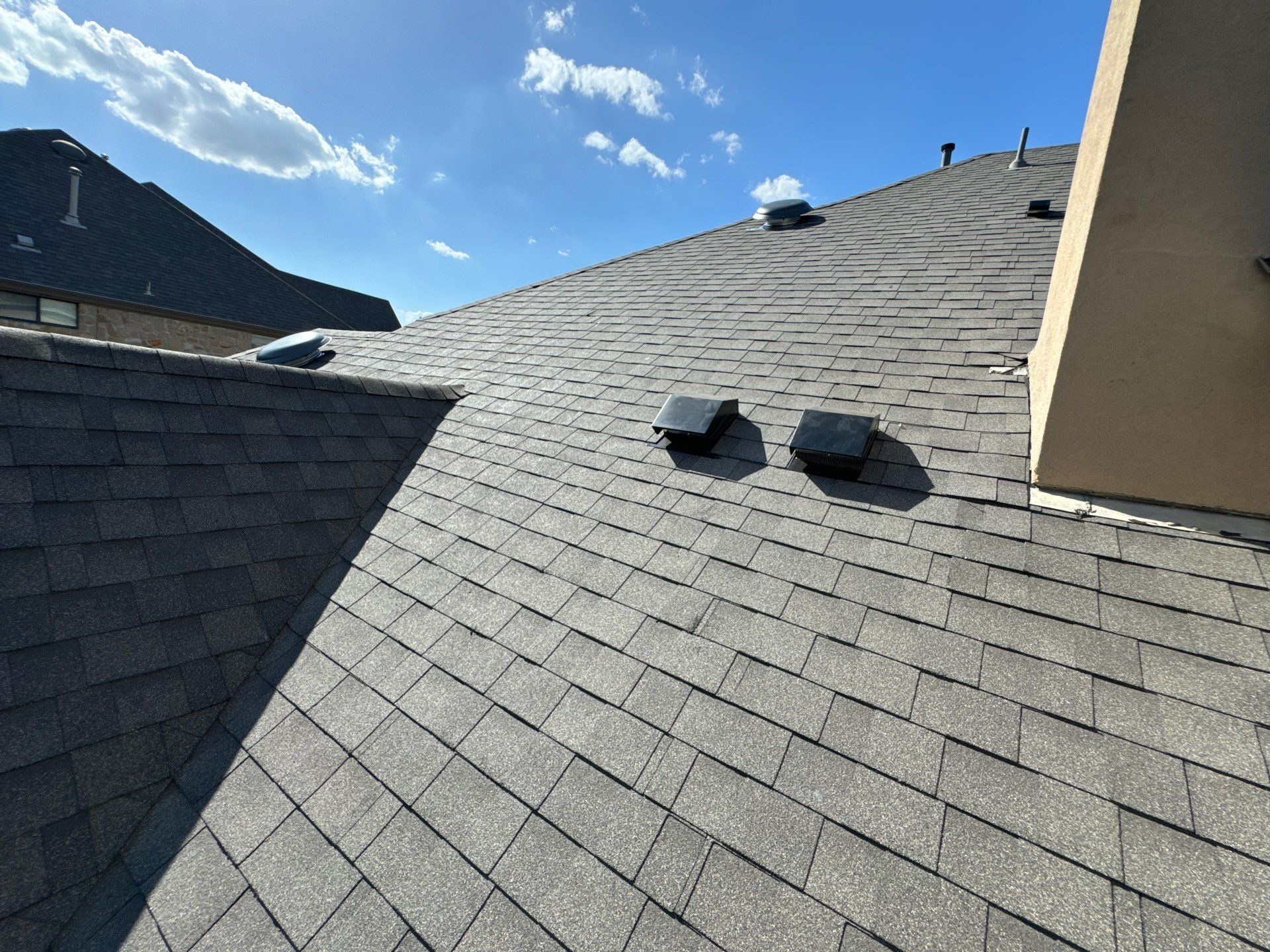 Residential Roofing Installation using IKO, Cambridge in Weathered Wood by Oakwood Roofing and Construction, LLC